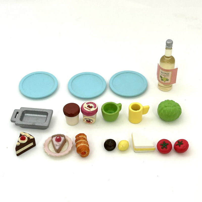 [Used] FOOD DINNERWARE SET Epoch Japan Sylvanian Families
