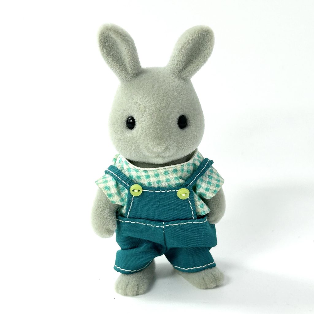 [used] Vintage Gray Rabbit Father 1985 Sylvanian Families Calico Critters