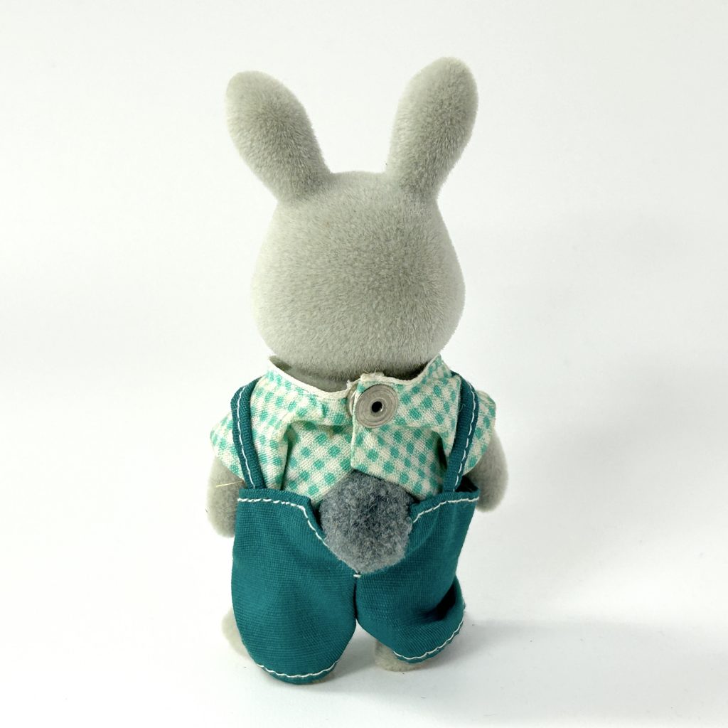 [used] Vintage Gray Rabbit Father 1985 Sylvanian Families Calico Critters