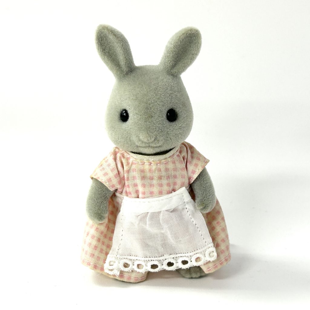 [used] Vintage Gray Rabbit Mother 1985 Sylvanian Families Calico Critters