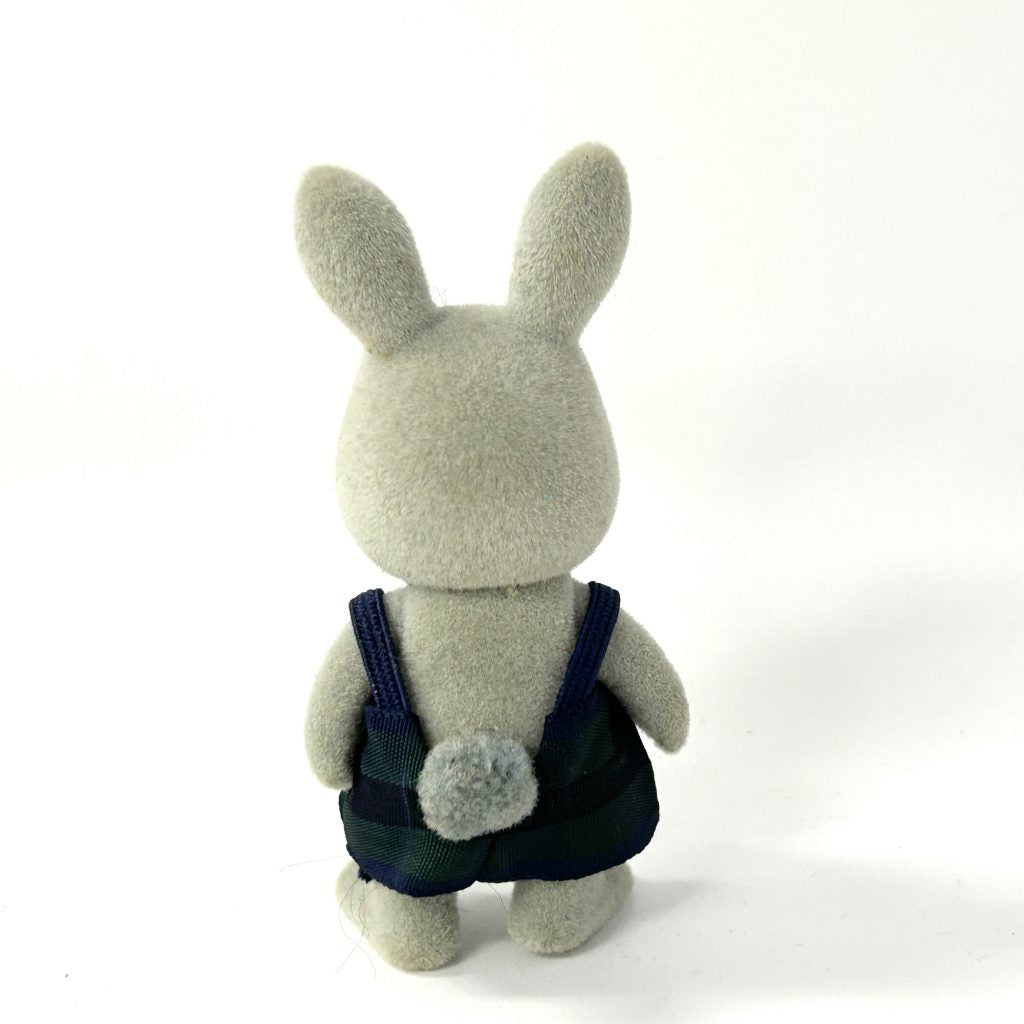 [used] Vintage Gray Rabbit Boy 1985 Sylvanian Families Calico Critters
