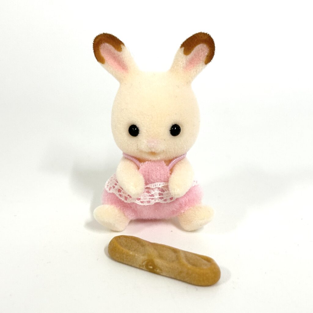 [used] Fluffy Dream Collection Baby Shopping Series Chocolate Rabbit Familymart Sylvanian Families Calico Critters