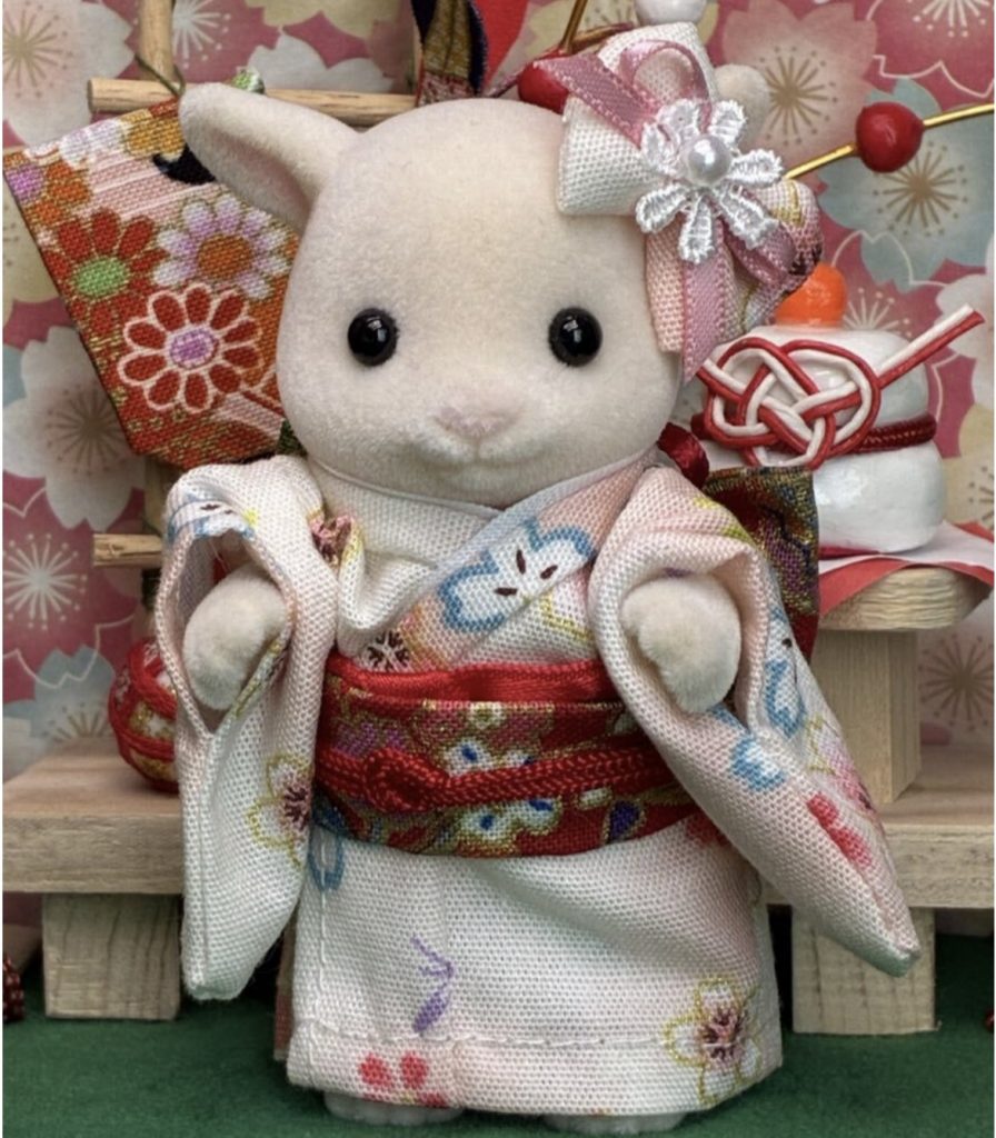 Kimono fait main pour mère Sakura rose fait main
