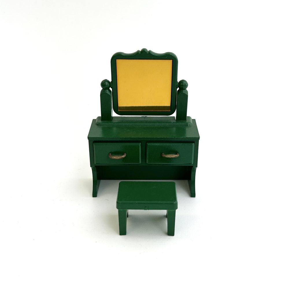 [used] Vintage Green Dresser Set 1985 Sylvanian Families Calico Critters