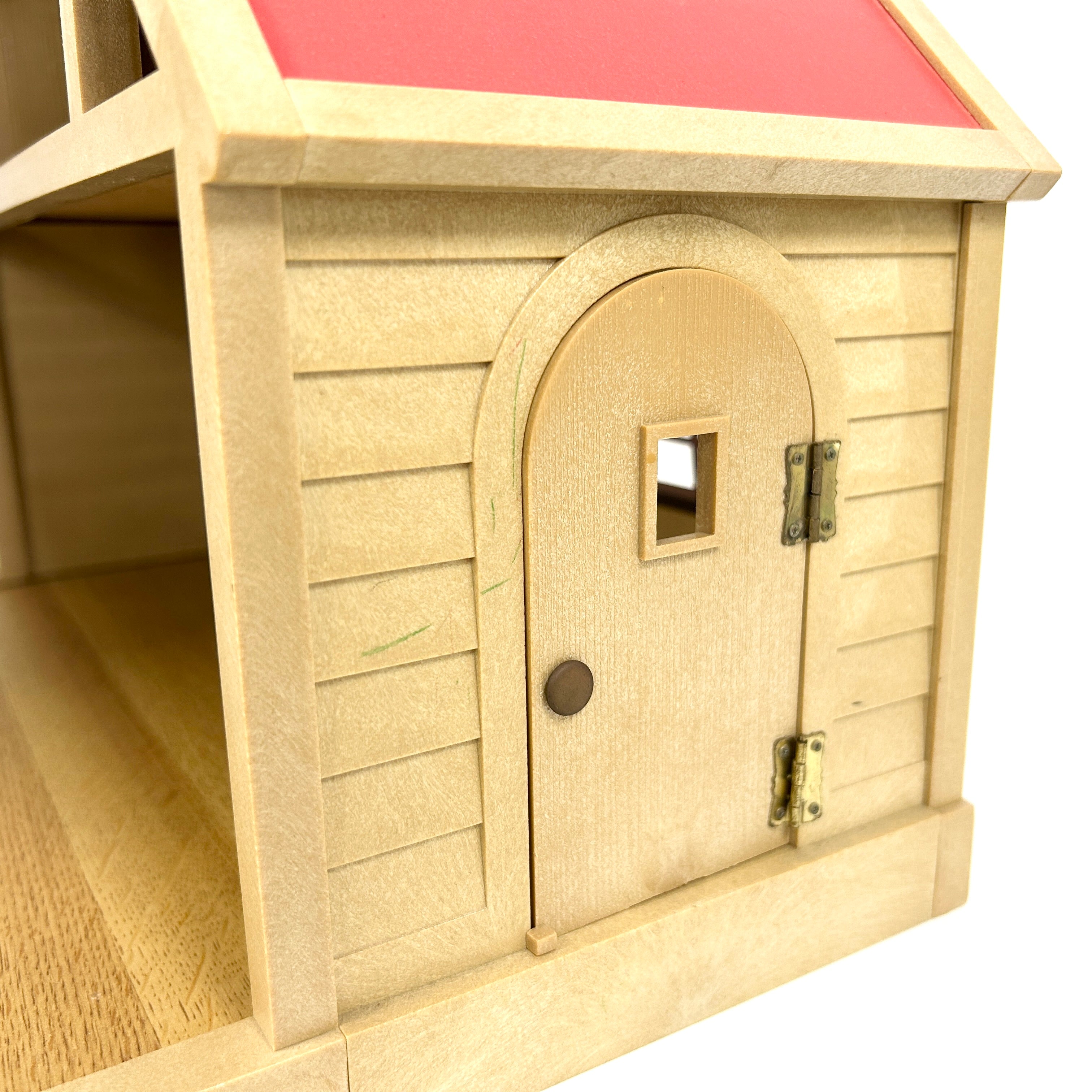 [used] Vintage House Wooden Red Roof 1985 Sylvanian Families Calico Critters
