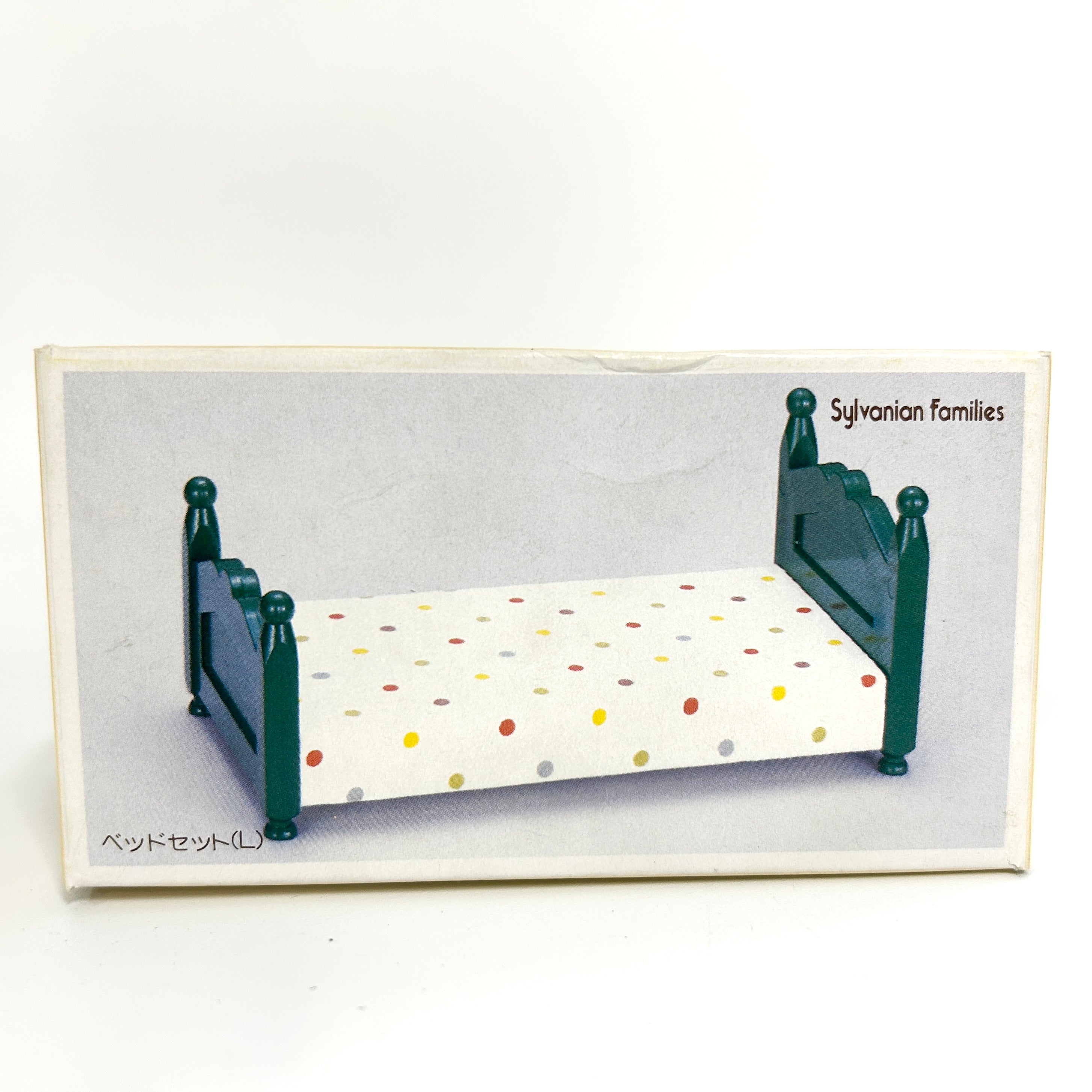 [used] Green Bed (L) Polka Dots White KA-07 Sylvanian Families Calico Critters