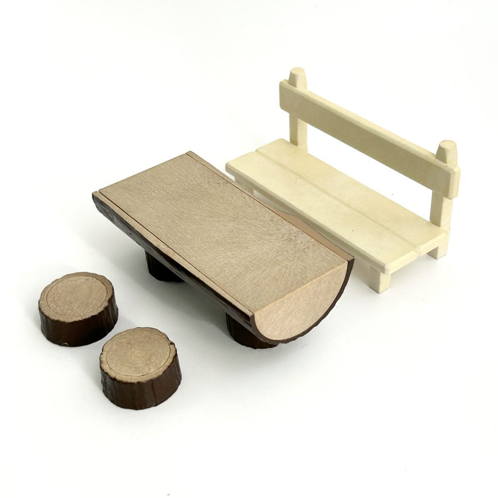 [used] Vintage Bench Set 1985 Sylvanian Families Calico Critters