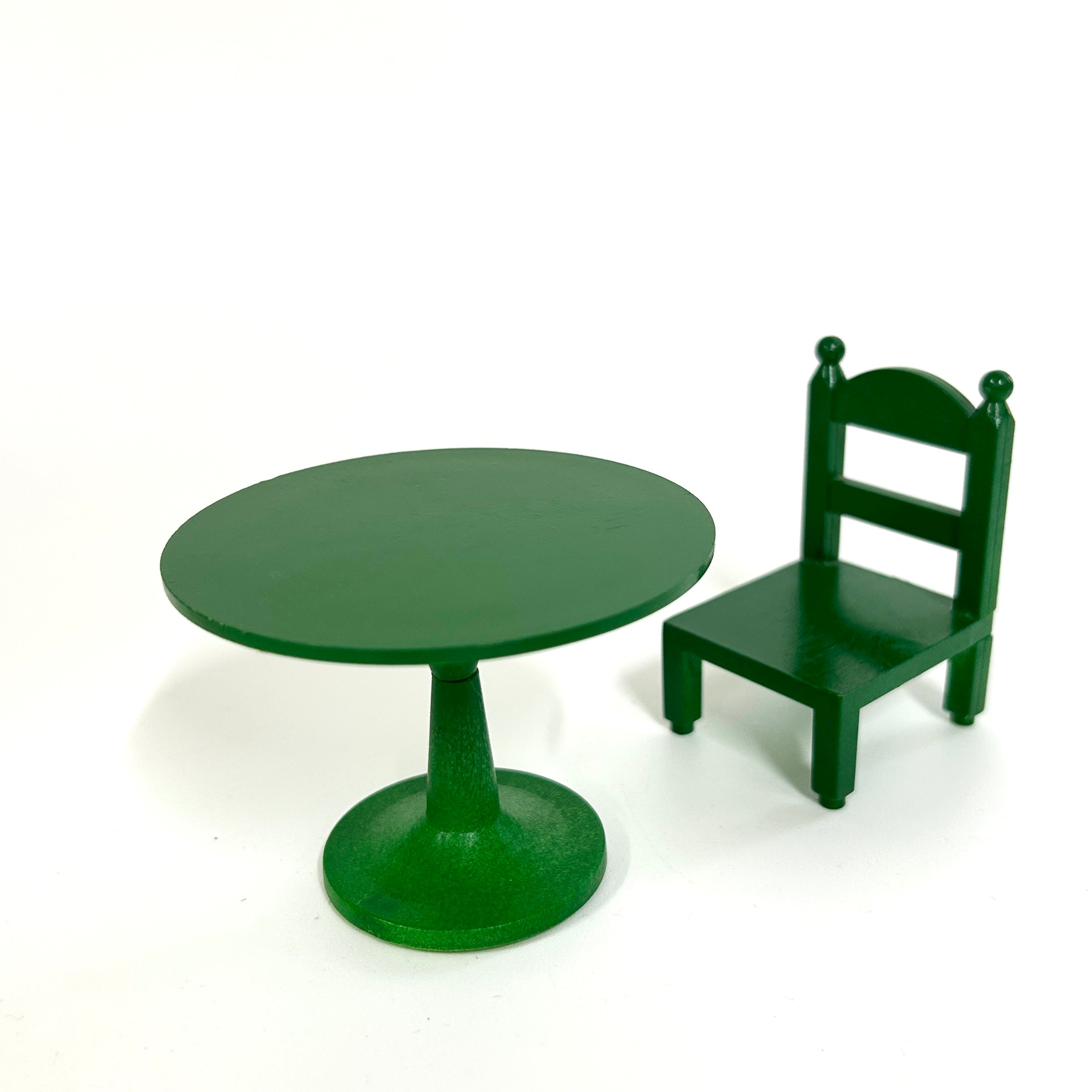 [used] Green Round Table Set KA-02 Sylvanian Families Calico Critters