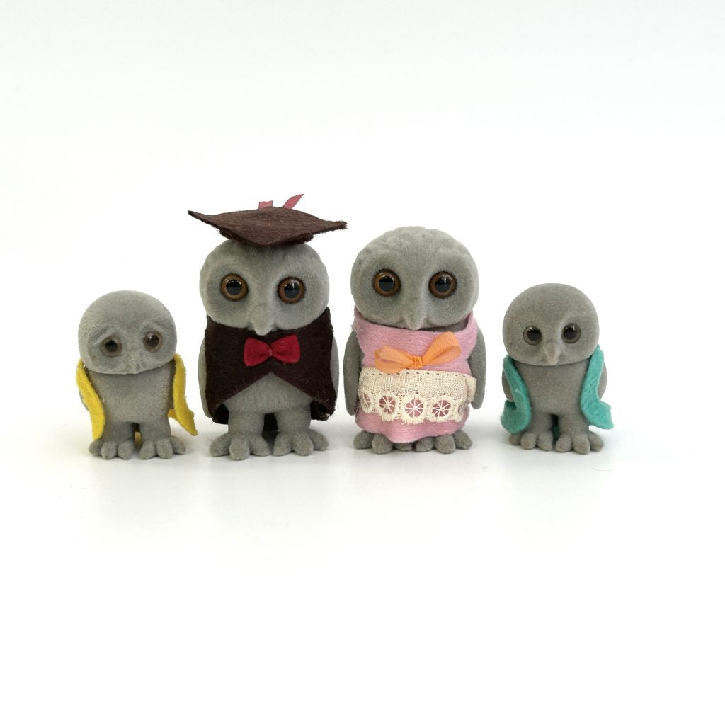 [used] Vintage Owl Family 1986 Sylvanian Families Calico Critters