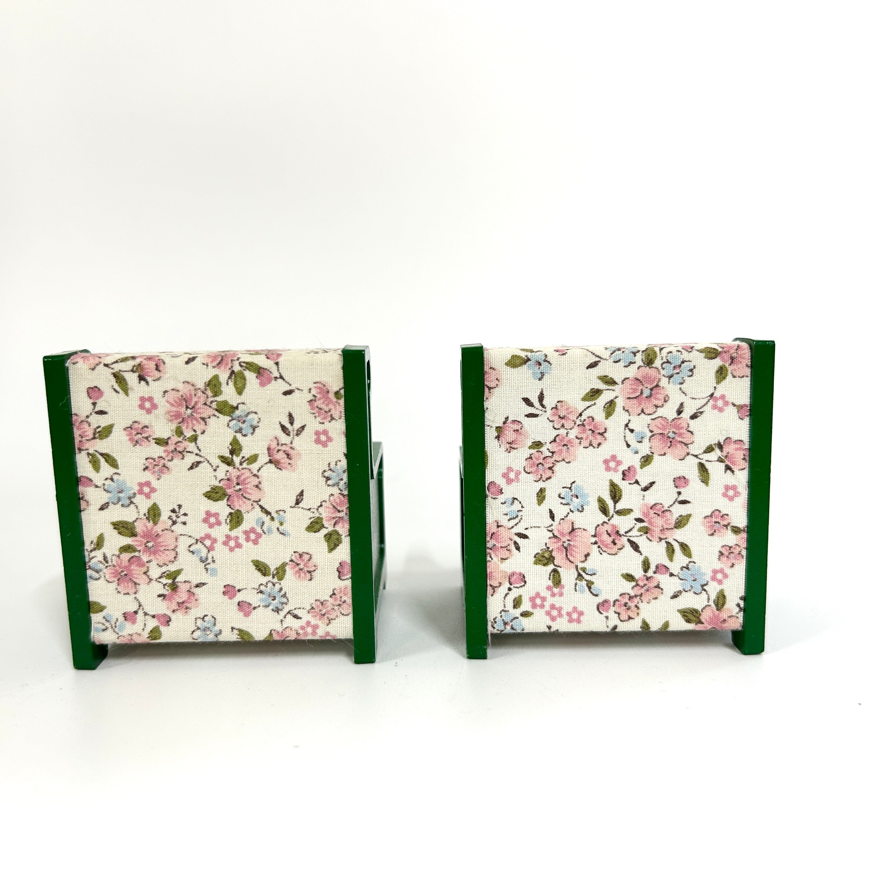 [used] Vintage Green Armchair Set 1985 KA-09 Sylvanian Families Calico Critters