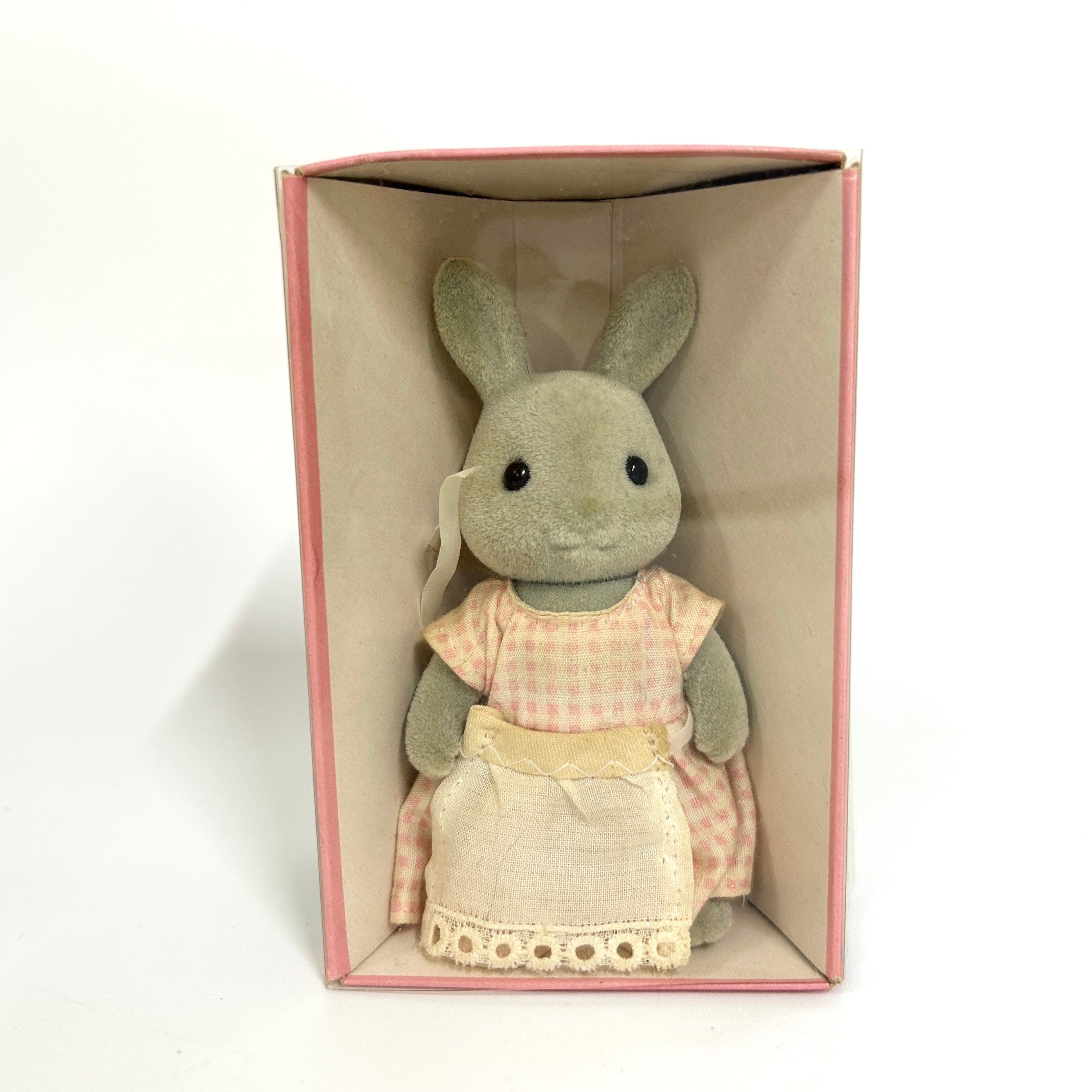 [used] Vintage Gray Rabbit Mother 1985 U-12-850 Sylvanian Families Calico Critters