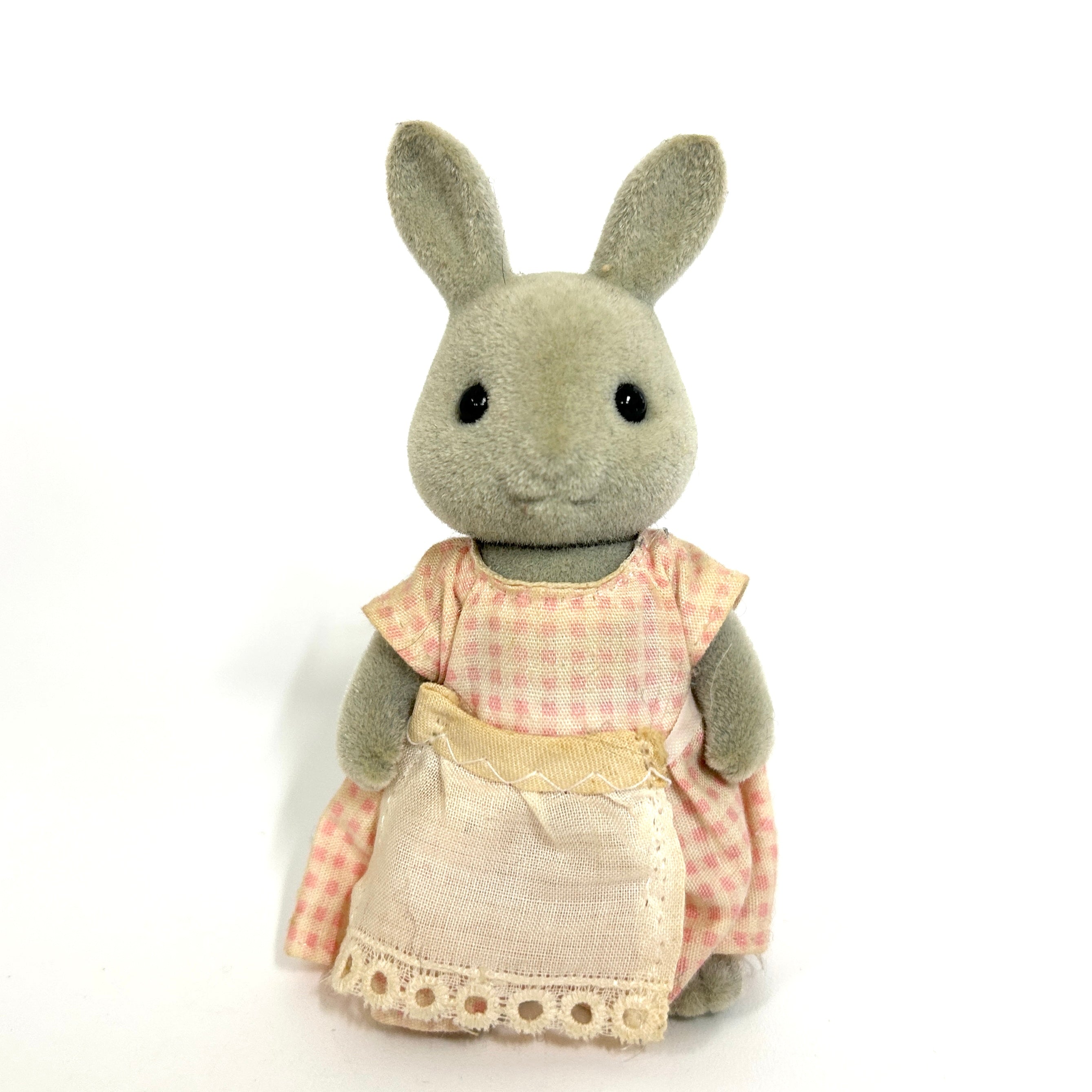 [used] Vintage Gray Rabbit Mother 1985 U-12-850 Sylvanian Families Calico Critters