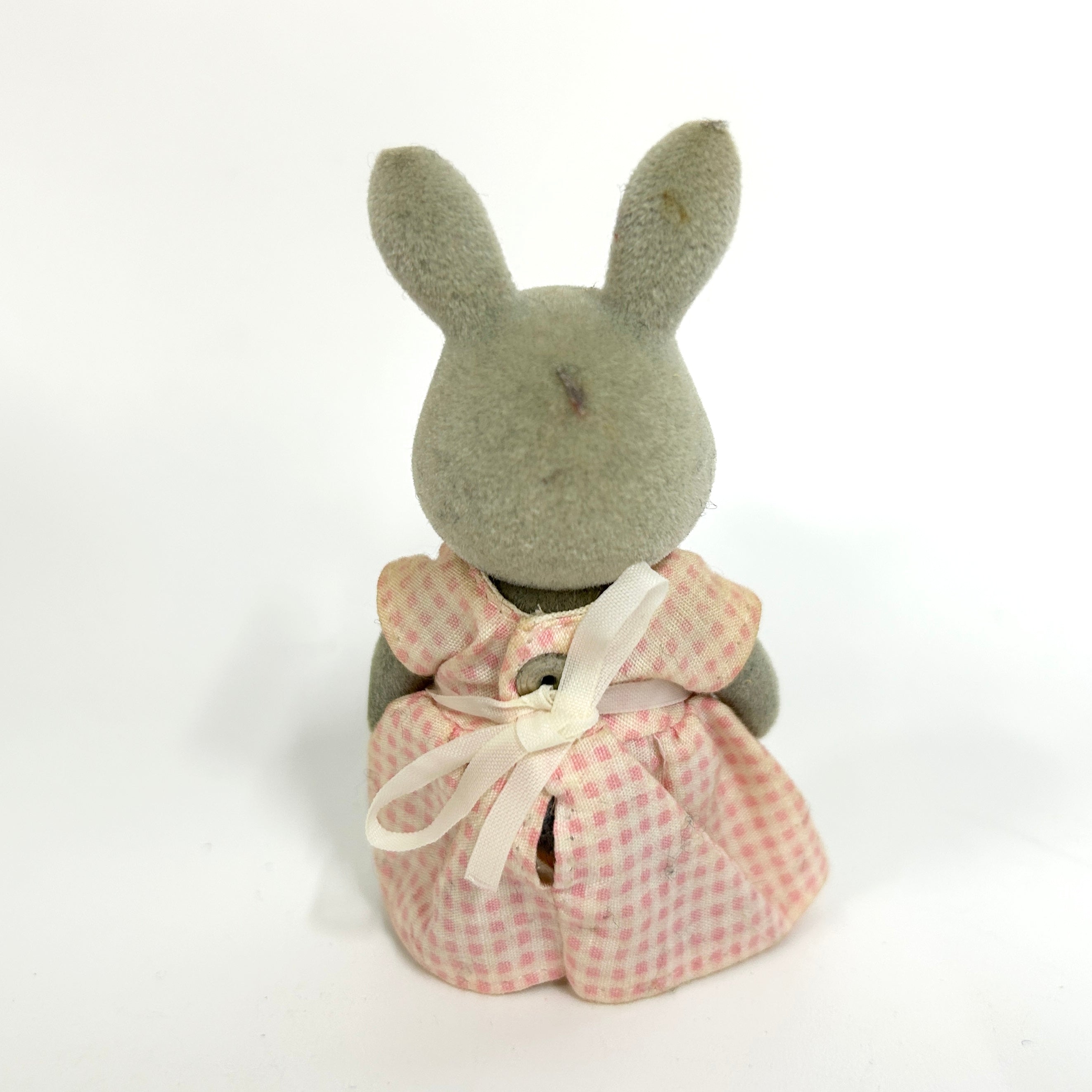 [used] Vintage Gray Rabbit Mother 1985 U-12-850 Sylvanian Families Calico Critters