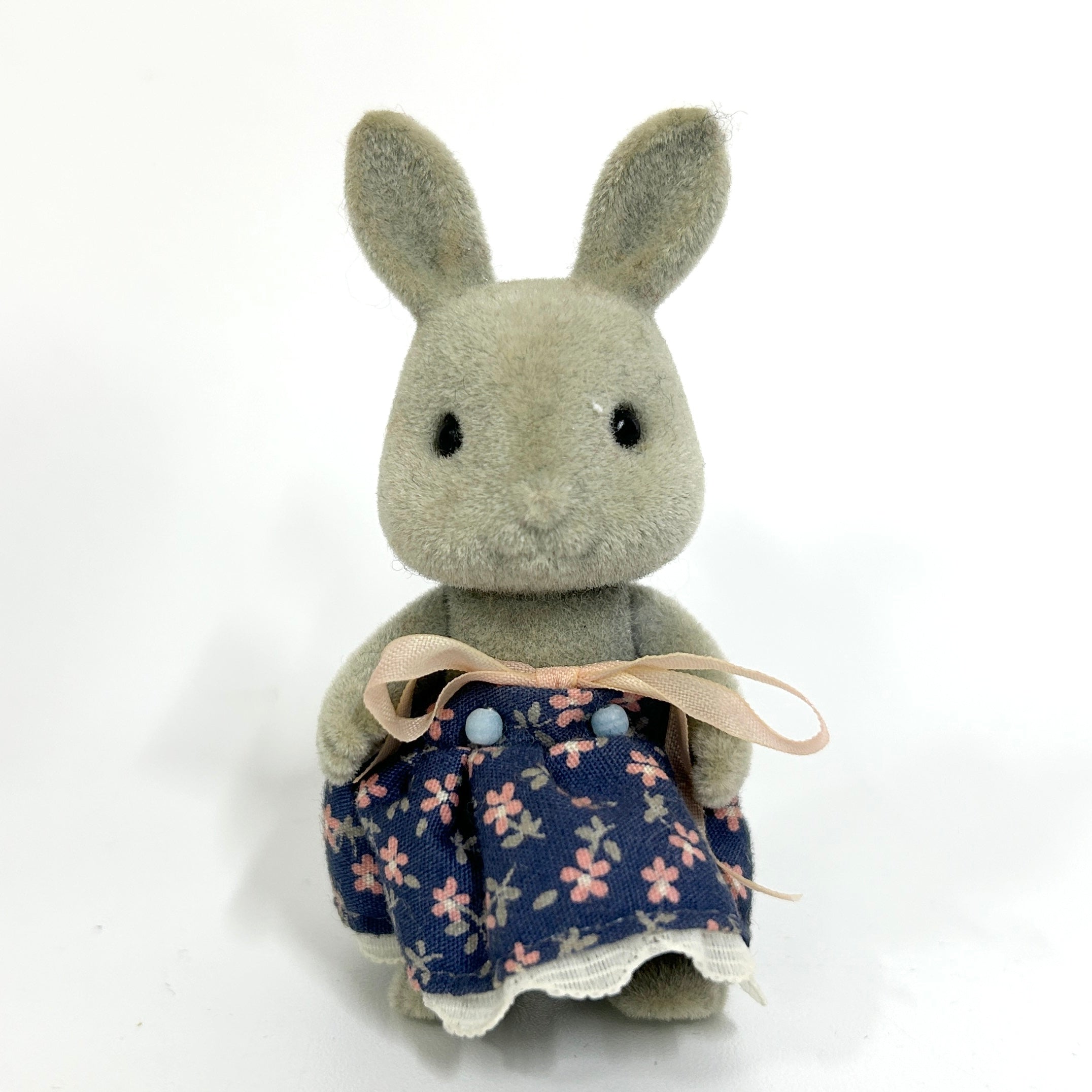 [used] Vintage Gray Rabbit Girl 1985 U-14-650 Sylvanian Families Calico Critters