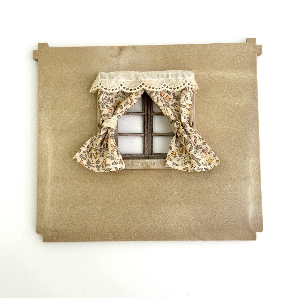 [used] Vintage Unit House Window Panel 1986 Sylvanian Families Calico Critters