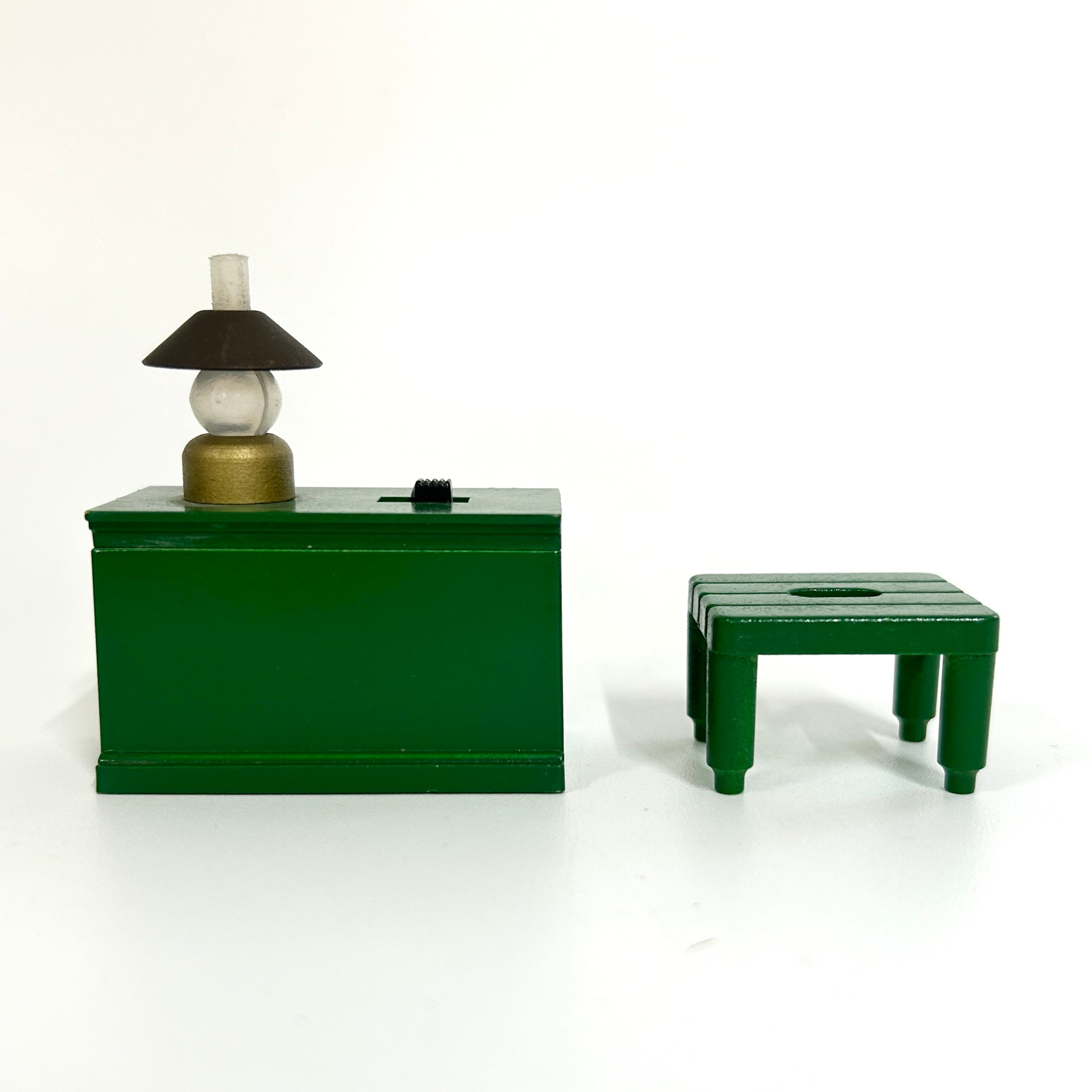 [used] Vintage Green Light Table Set 1985 KA-06 Sylvanian Families Calico Critters