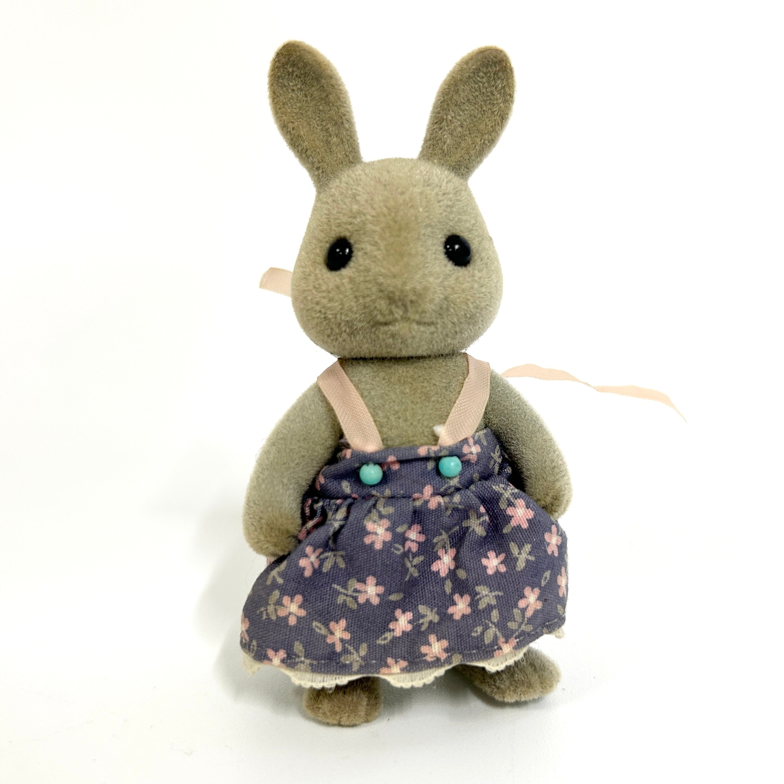 [used] Vintage Gray Rabbit Girl 1985 U-14-650 Sylvanian Families Calico Critters