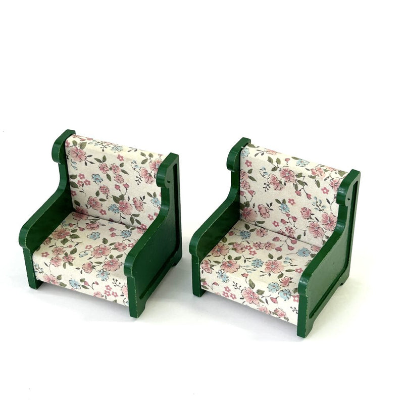 [Used] GREEN ARMCHAIR SET Epoch Japan Sylvanian Families