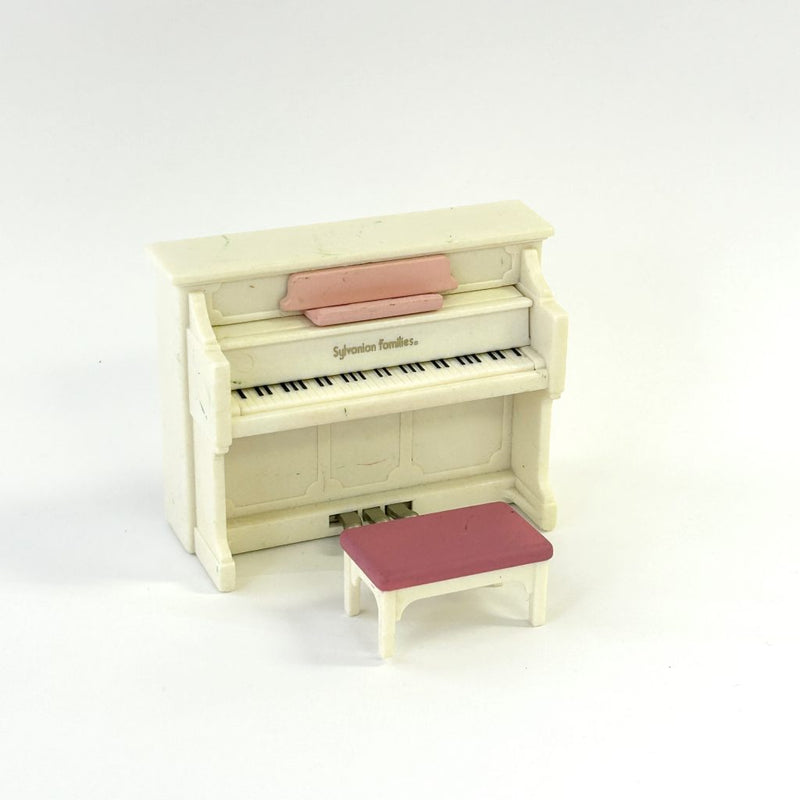[Used] WHITE UPRIGHT PIANO Epoch Japan Sylvanian Families