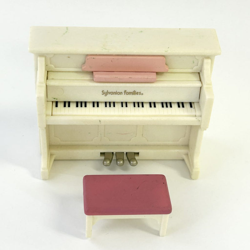 [Used] WHITE UPRIGHT PIANO Epoch Japan Sylvanian Families