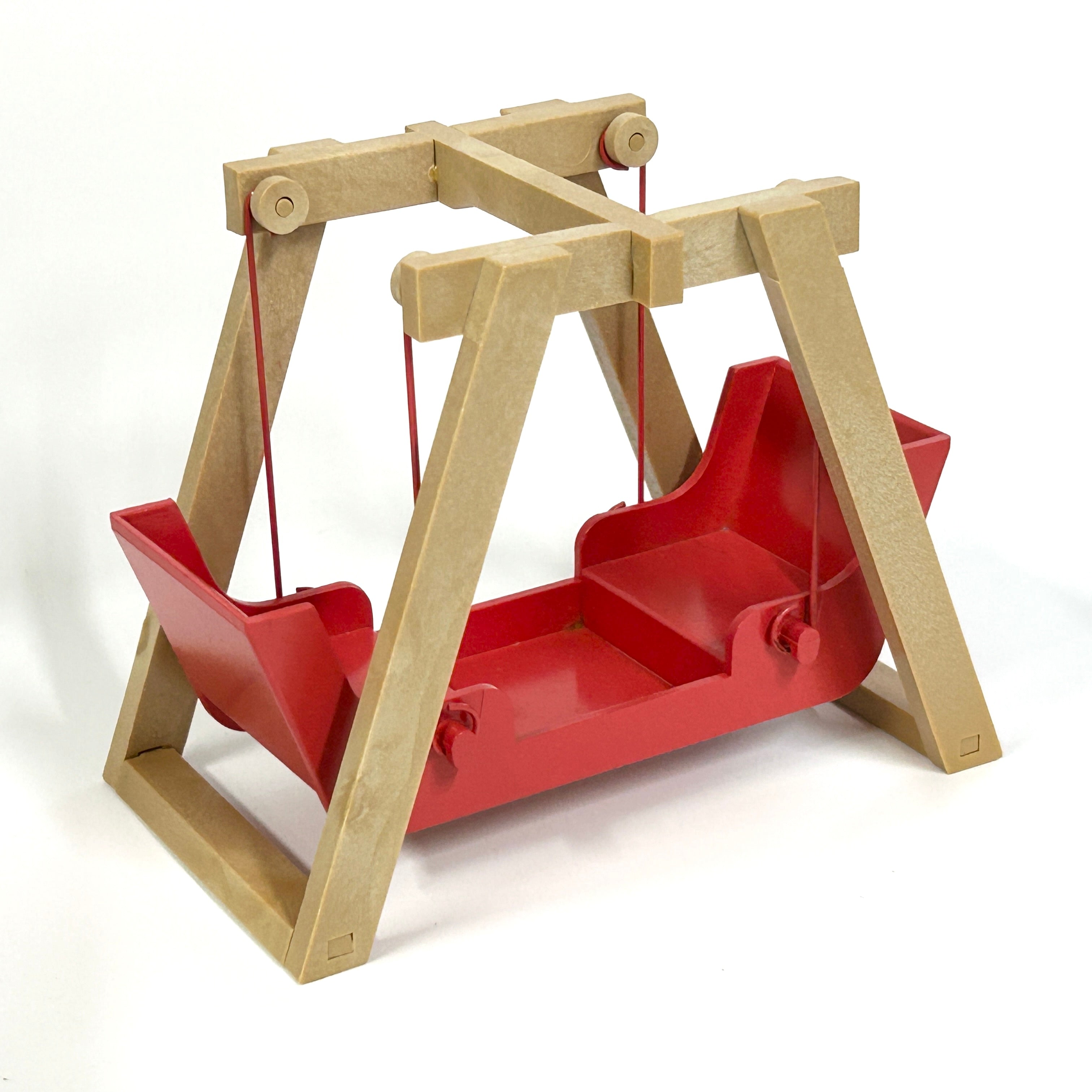 [used] Vintage Red Swing Two-Seater 1985 KO-02 Sylvanian Families Calico Critters