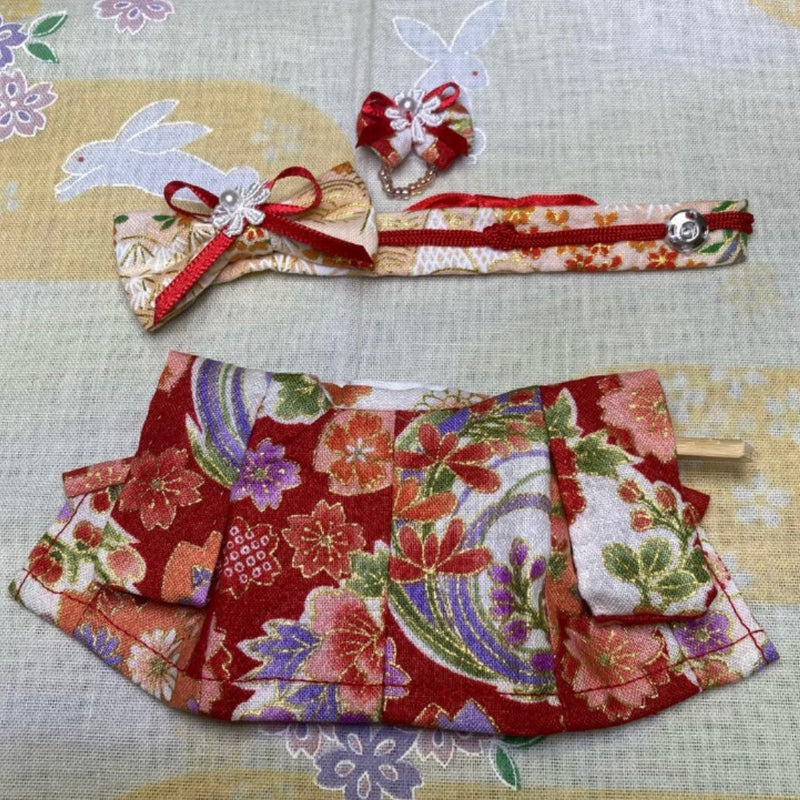 HANDMADE RED FLORAL KIMONO FOR MOTHER Does not apply