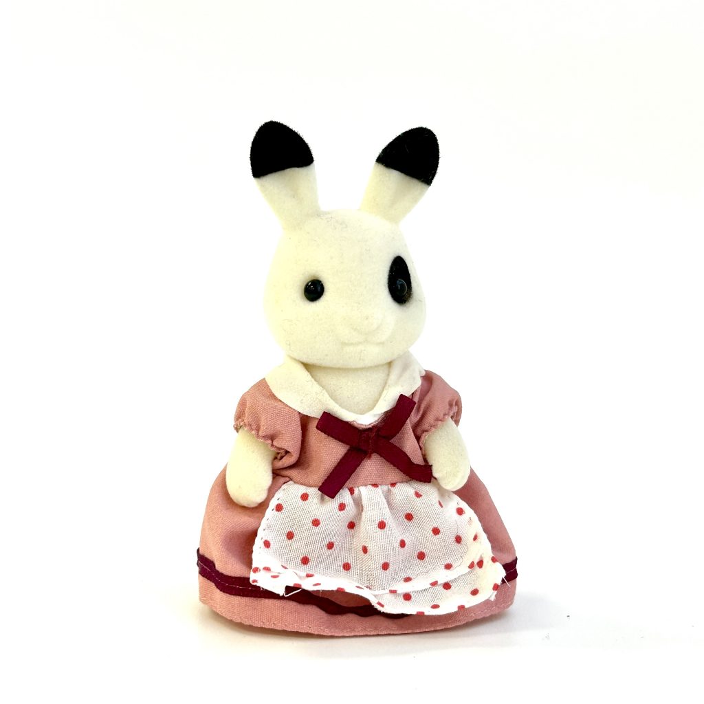 [used] Black-spotted Rabbit Mother Sylvanian Families Calico Critters