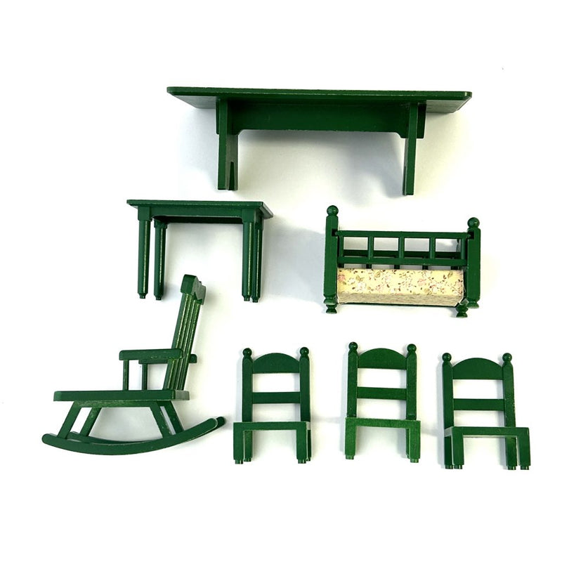 [Used] GREEN FURNITURE SET Epoch Japan Sylvanian Families
