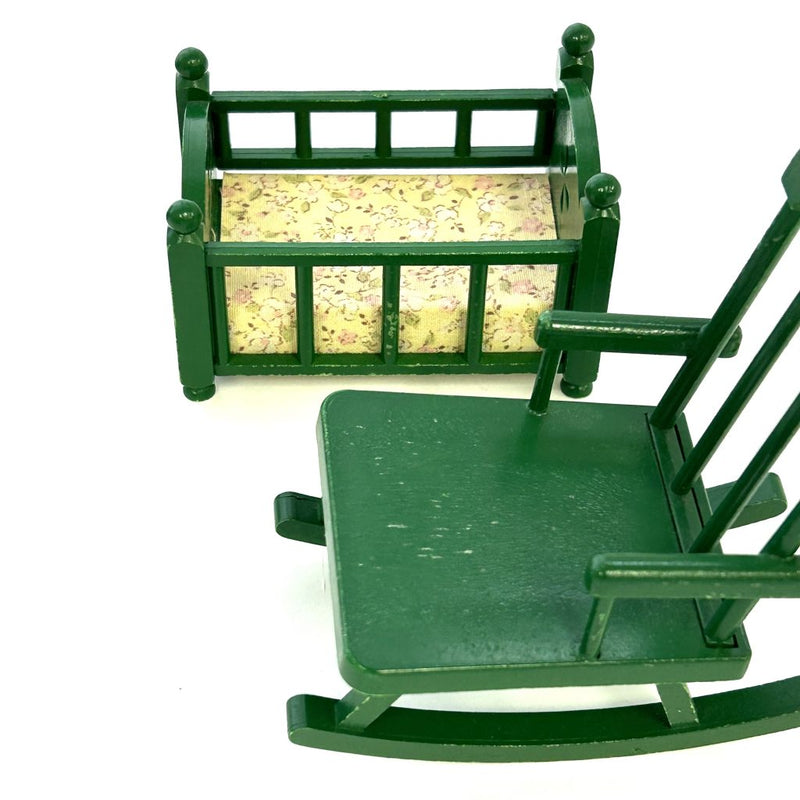 [Used] GREEN FURNITURE SET Epoch Japan Sylvanian Families