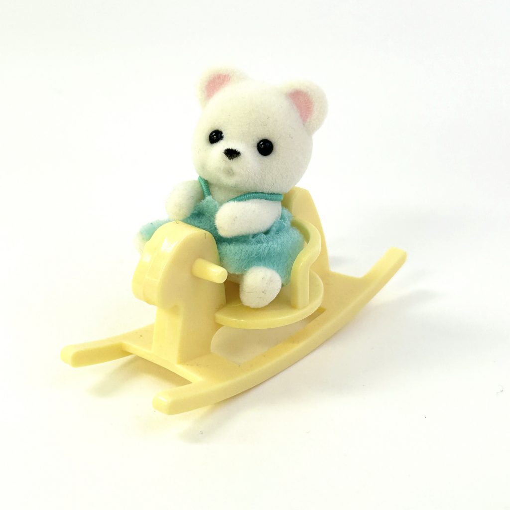 [used] Baby Polar Bear and Rocking Horse Set Sylvanian Families Calico Critters
