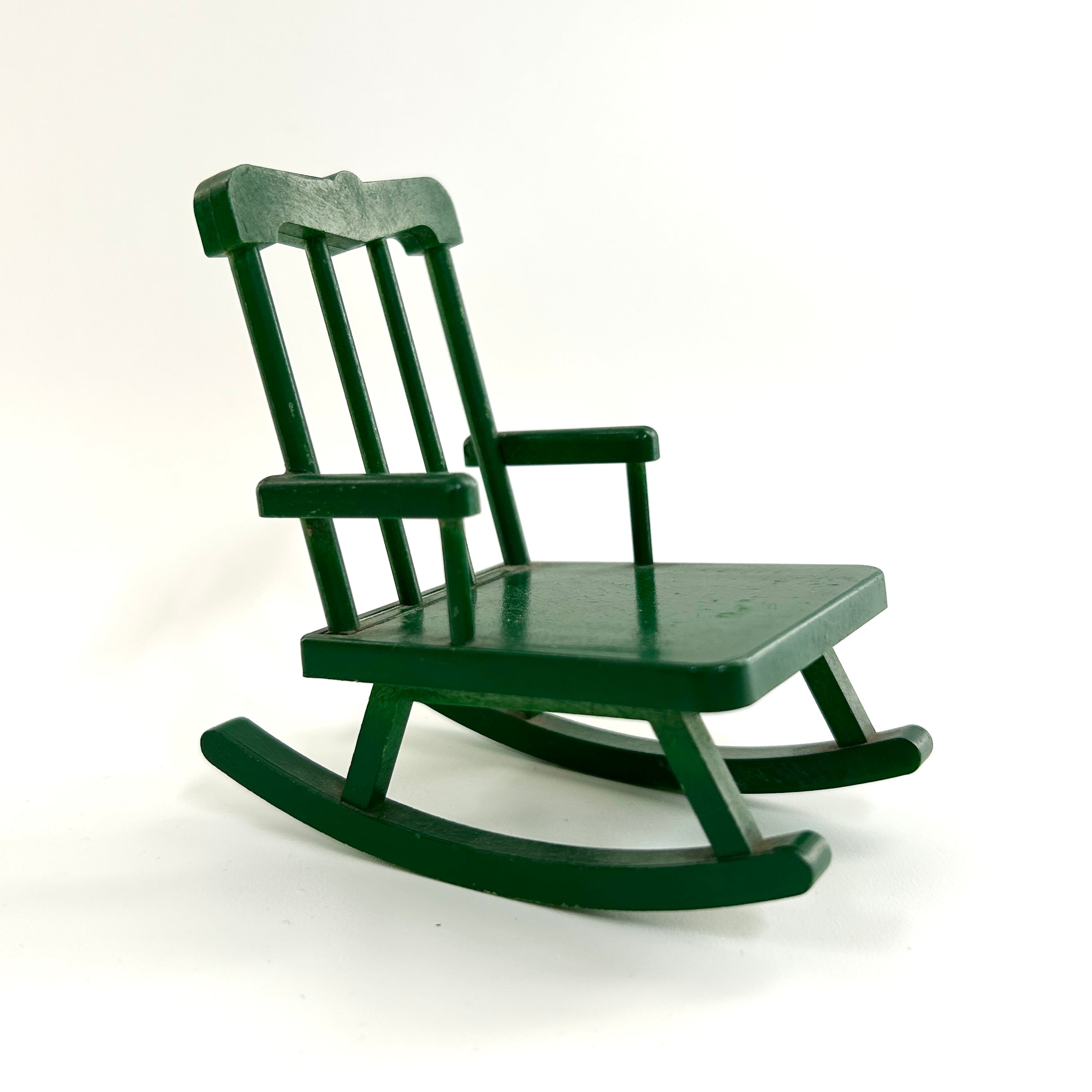 [used] Vintage Green Rocking Chair 1985 KA-19 Sylvanian Families Calico Critters