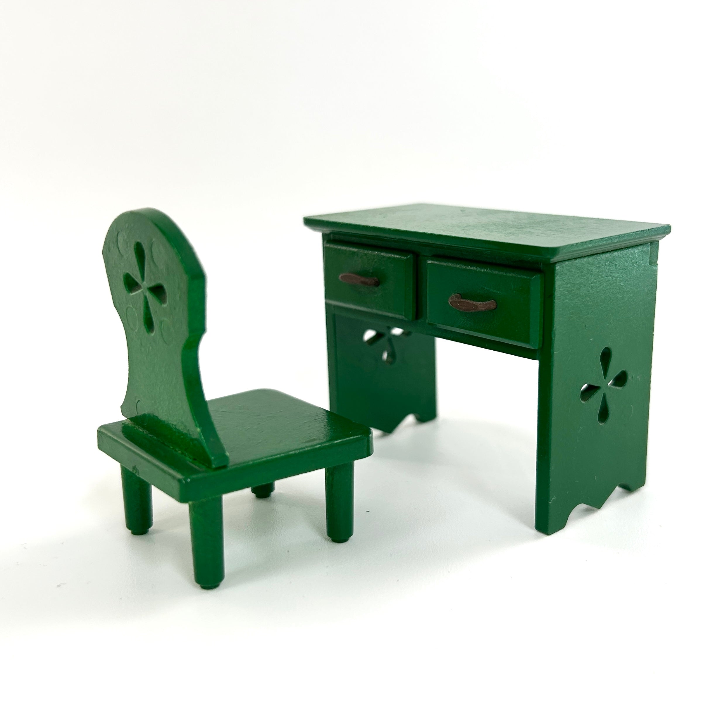 [used] Green Table Chair Set KA-20 Sylvanian Families Calico Critters