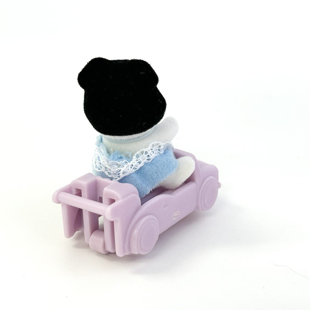 [used] Baby Border Collie and Push Along Car Set Sylvanian Families Calico Critters