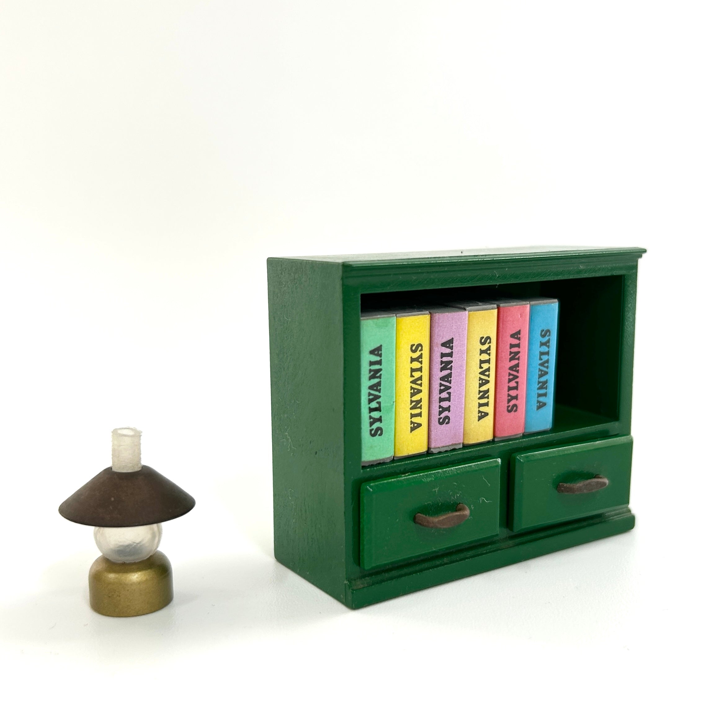 [used] Green Bookshelf Set Sylvanian Families Calico Critters