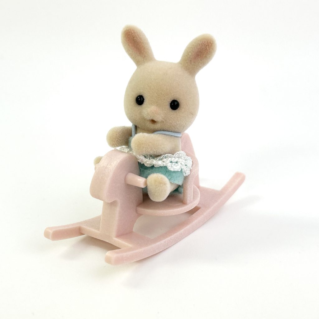 [used] Baby Milk Rabbit and Rocking Horse Set Sylvanian Families Calico Critters