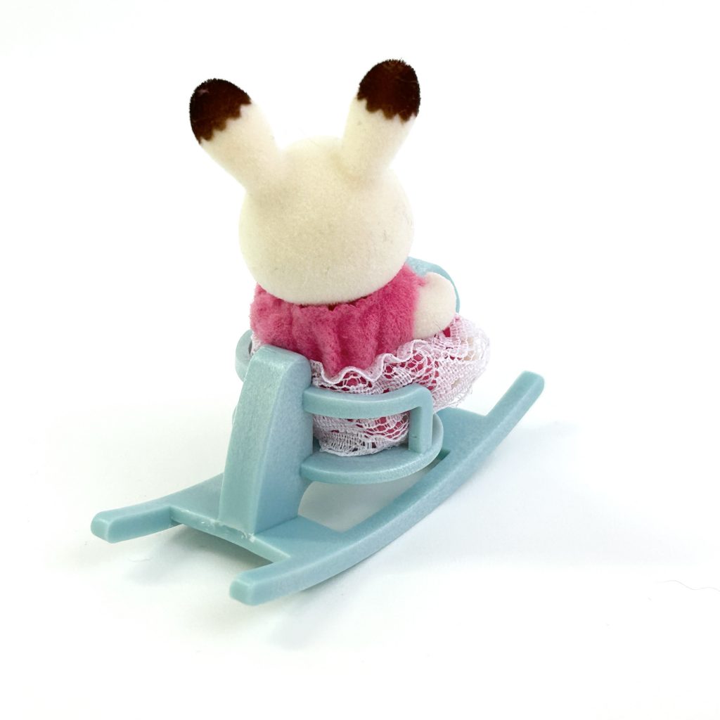 [used] Baby Chocolate Rabbit and Rocking Horse Set Sylvanian Families Calico Critters