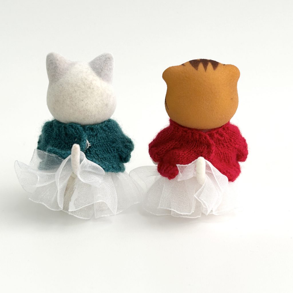 Pull fait main Ensemble Rouge Vert Fait main