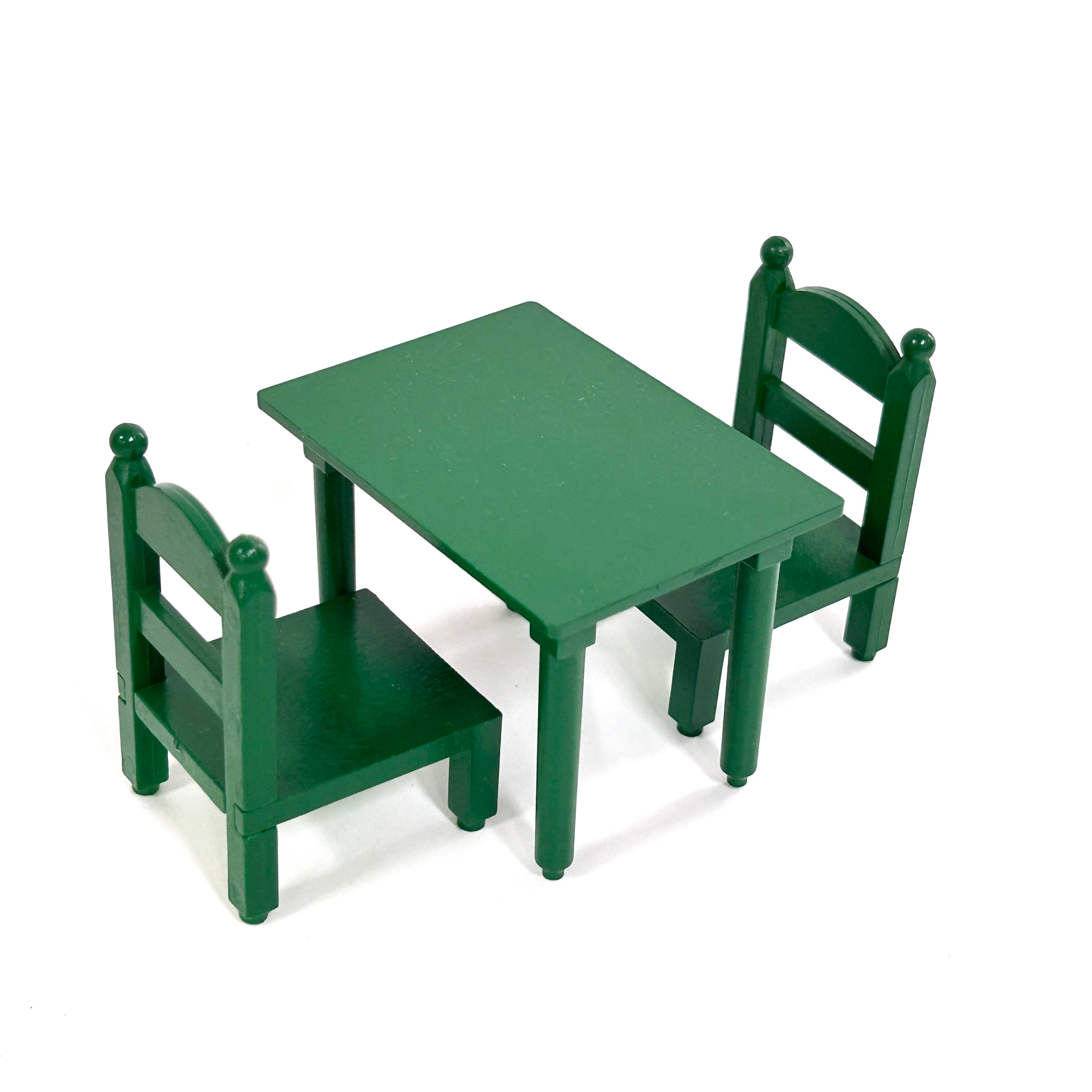 [used] Vintage Green Rectangle Table Set Sylvanian Families Calico Critters