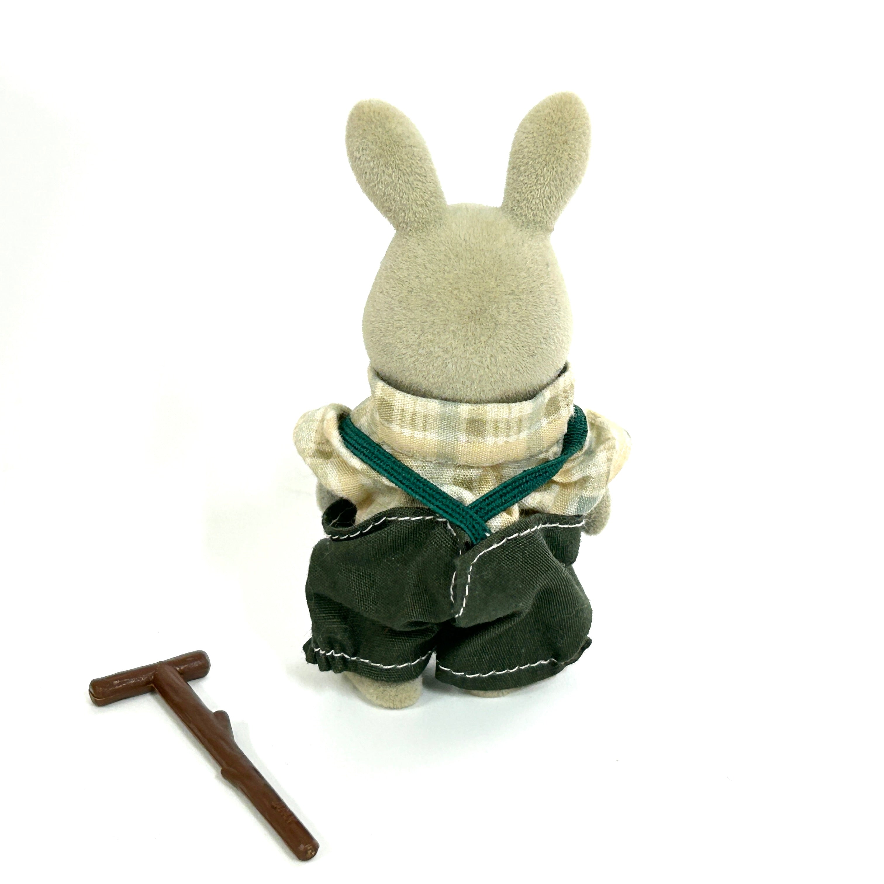 [used] Vintage Gray Rabbit Grand Father 1985 U-16-950 Sylvanian Families Calico Critters