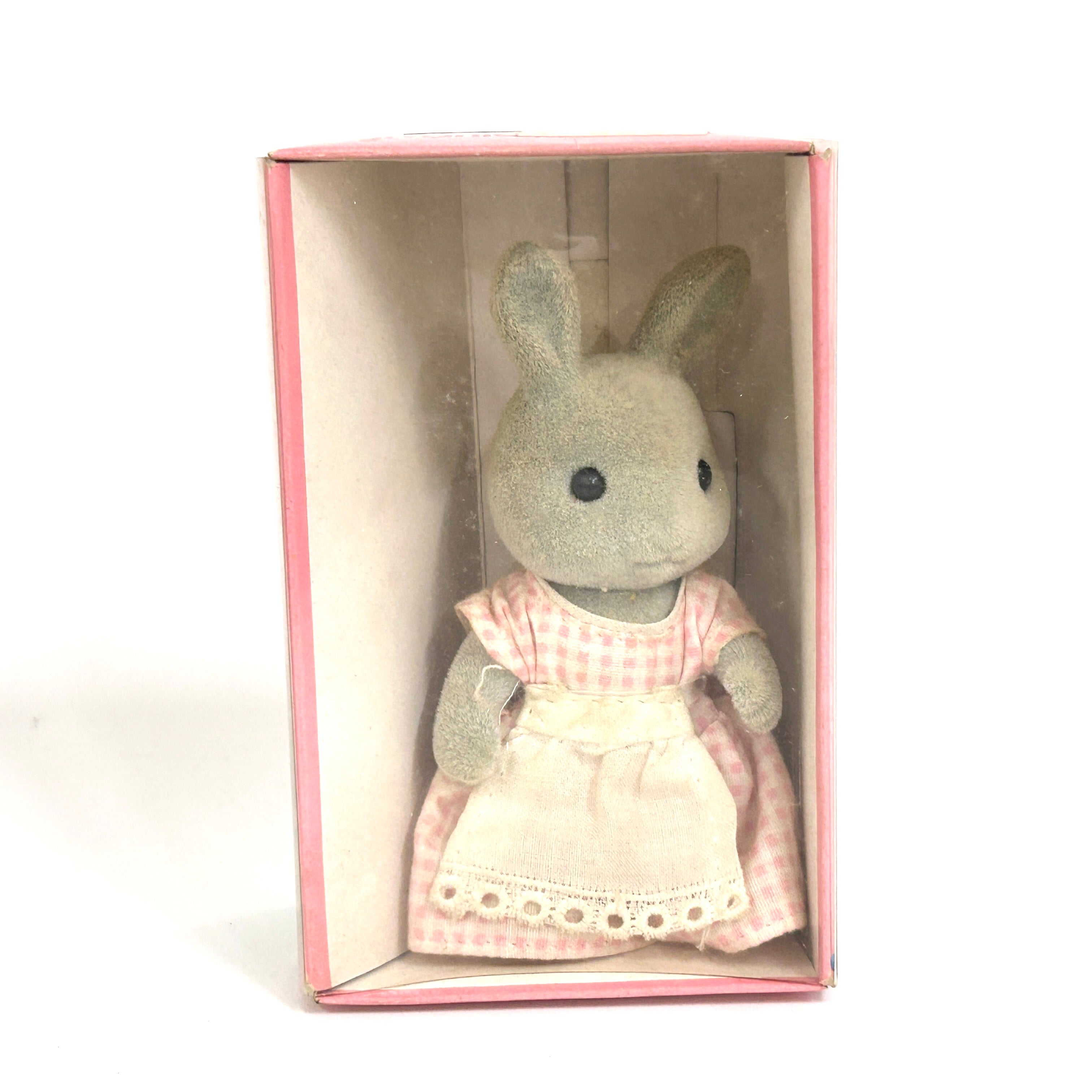 [used] Vintage Gray Rabbit Mother 1985 U-12-850 Sylvanian Families Calico Critters