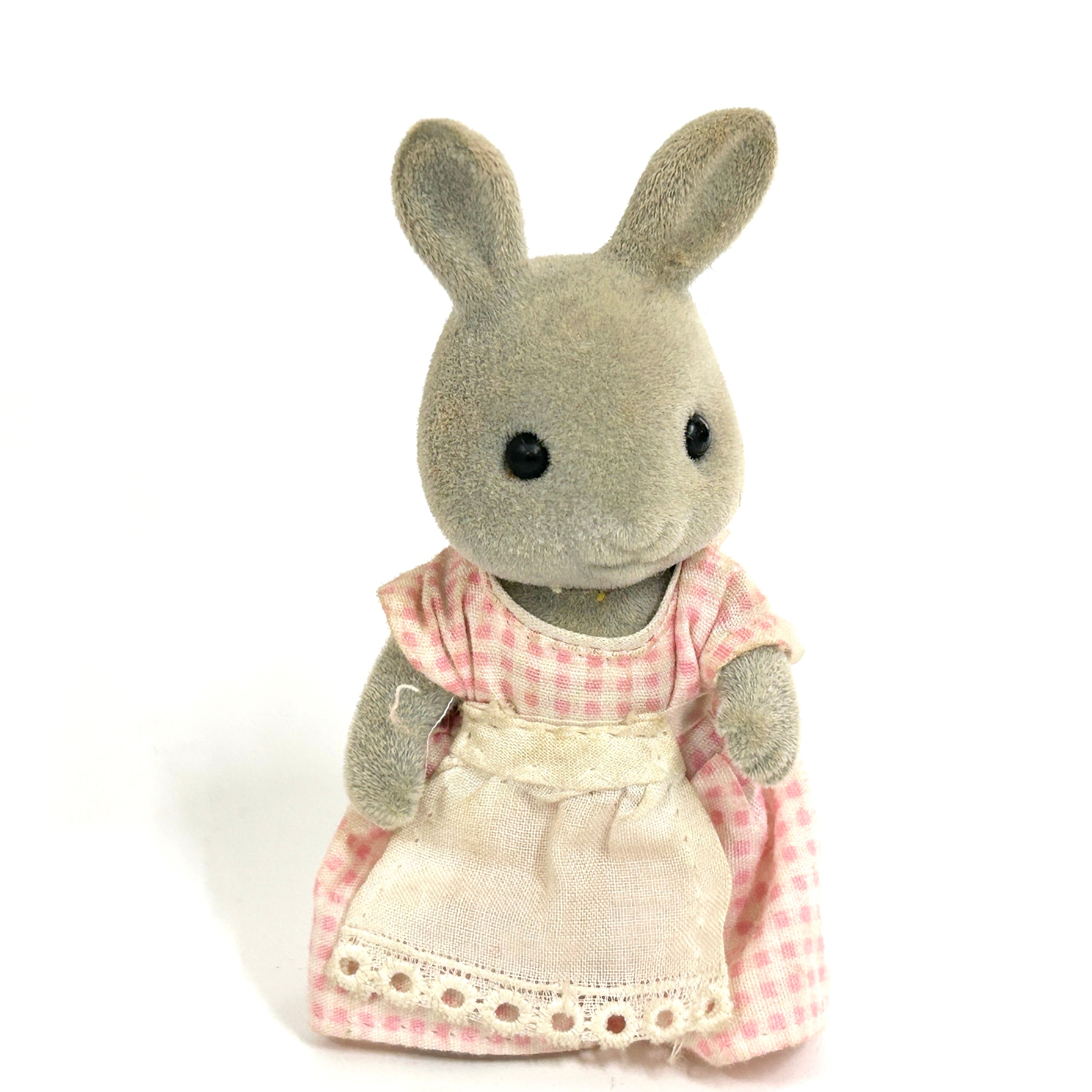[used] Vintage Gray Rabbit Mother 1985 U-12-850 Sylvanian Families Calico Critters