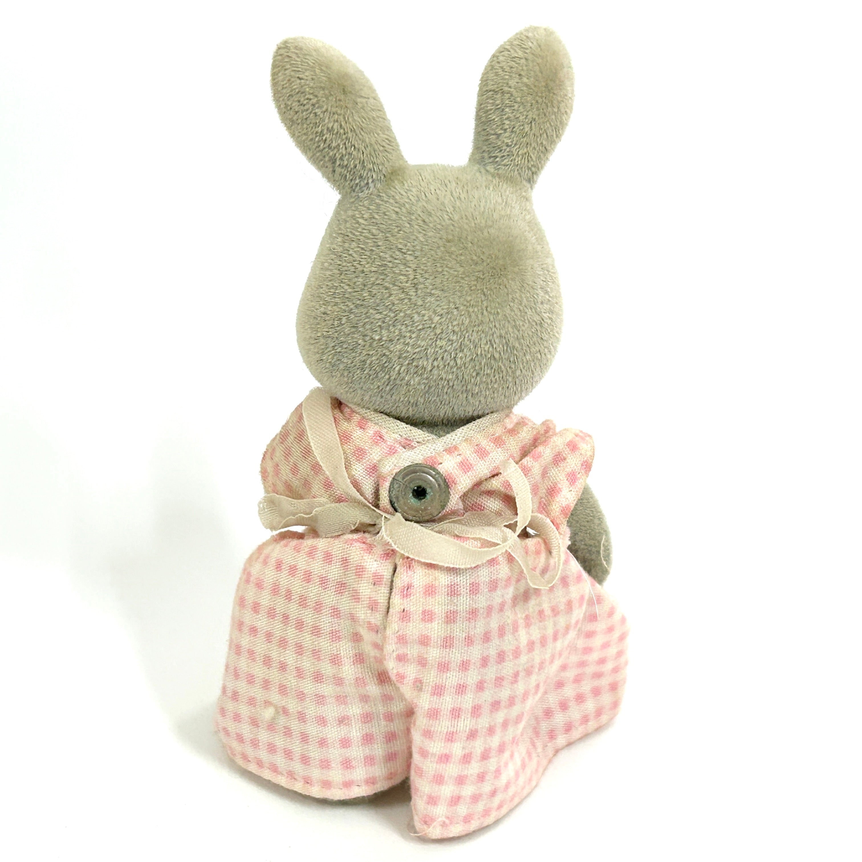 [used] Vintage Gray Rabbit Mother 1985 U-12-850 Sylvanian Families Calico Critters
