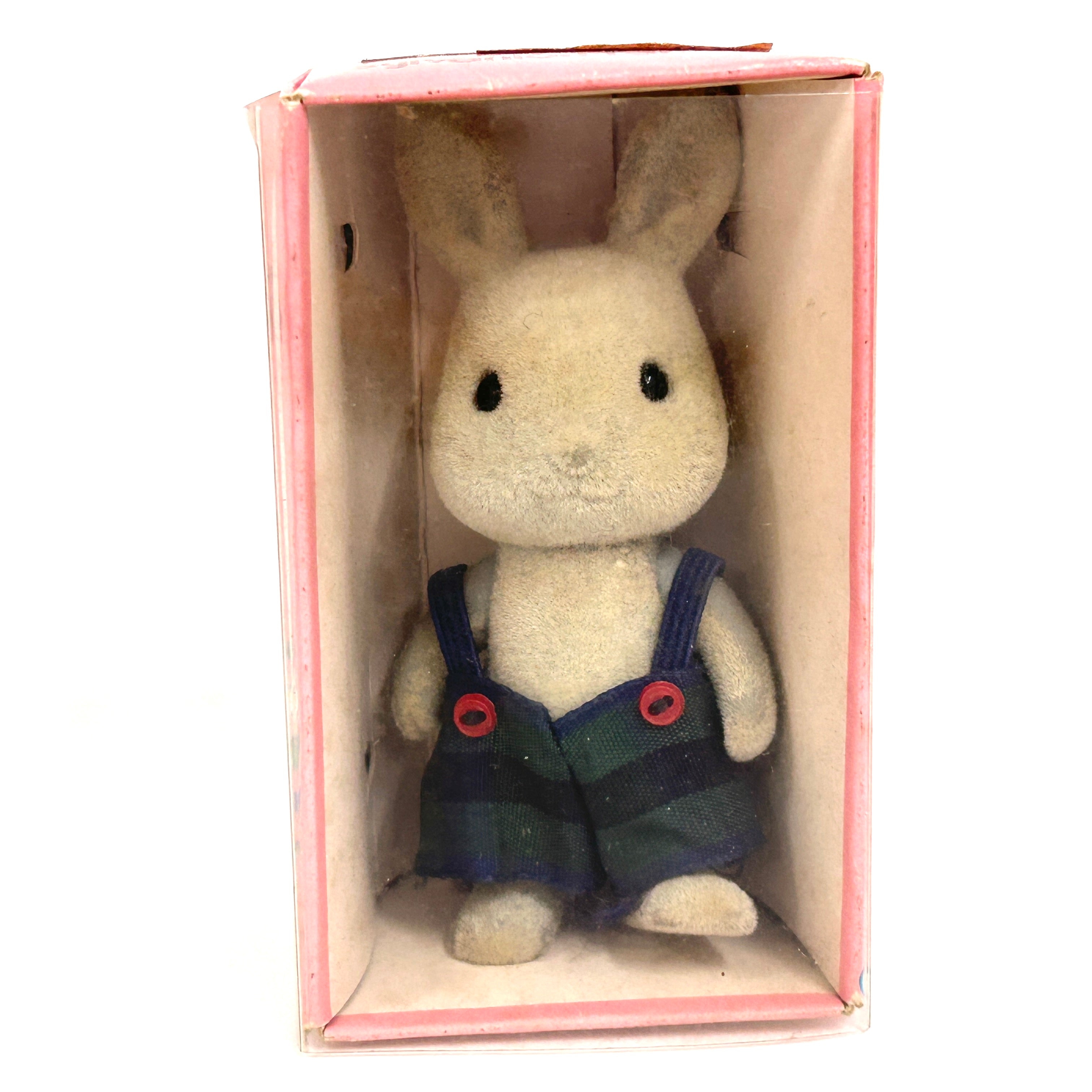 [used] Vintage Gray Rabbit Boy 1985 U-13-650 Sylvanian Families Calico Critters