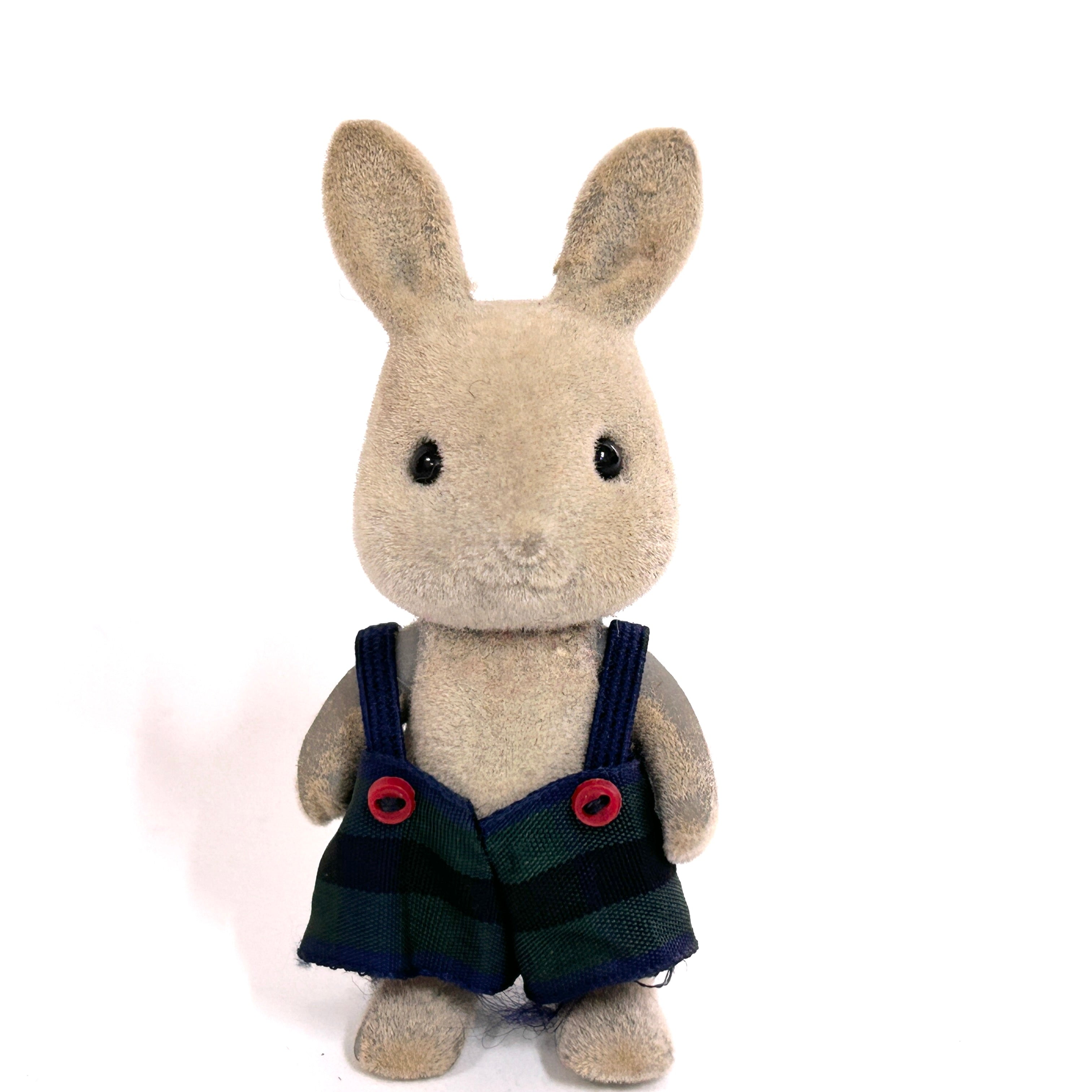 [used] Vintage Gray Rabbit Boy 1985 U-13-650 Sylvanian Families Calico Critters