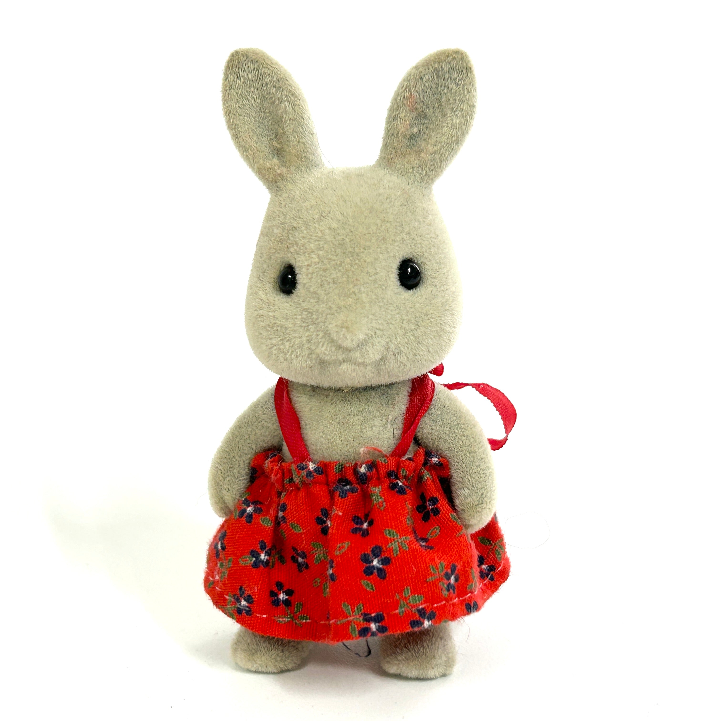[used] Vintage Gray Rabbit Girl 1985 U-14-650 Sylvanian Families Calico Critters