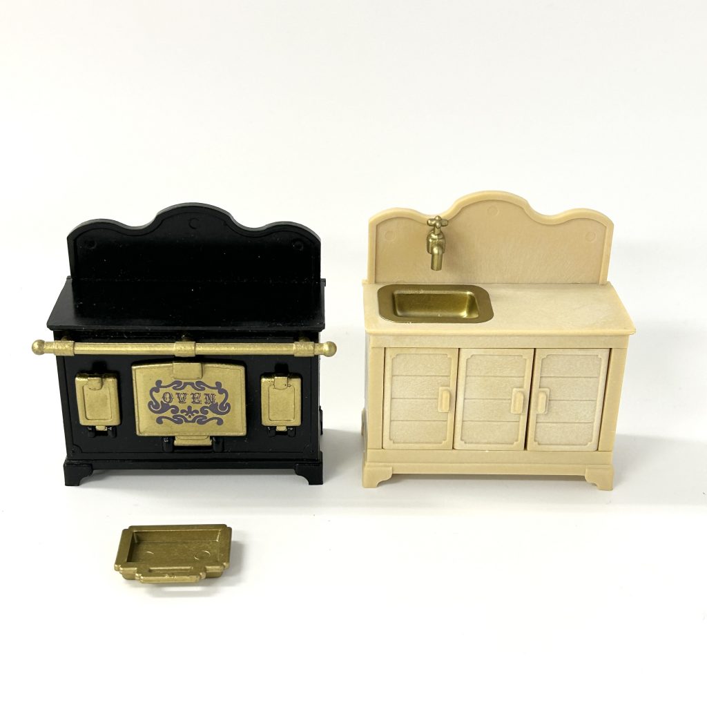 [used] Vintage Oven Set 1987 A-02 Sylvanian Families Calico Critters