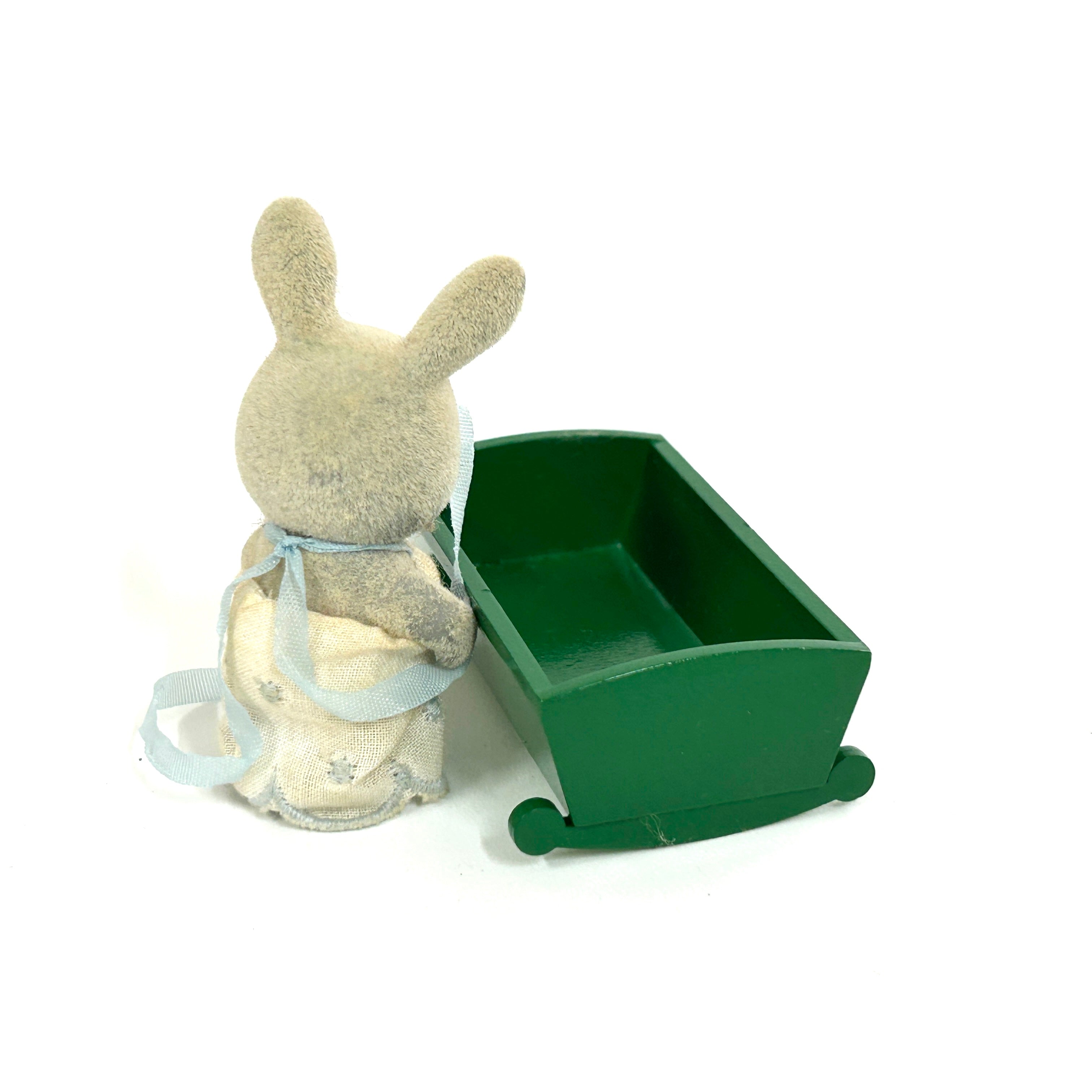 [used] Vintage Gray Rabbit Baby 1985 U-15-380 Sylvanian Families Calico Critters