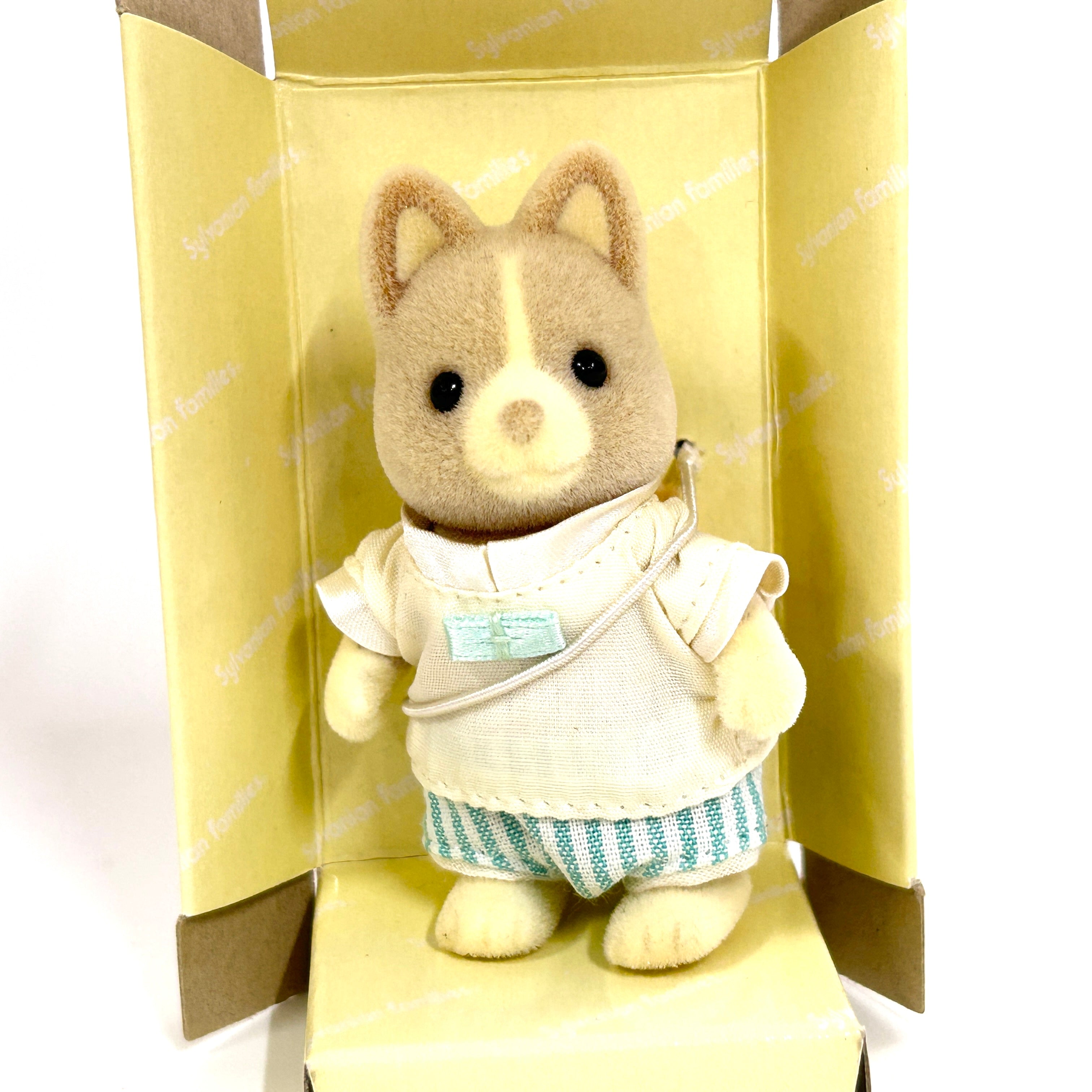 [used] Vintage Urban Life Ocher Dog Boy 1994 Sylvanian Families Calico Critters