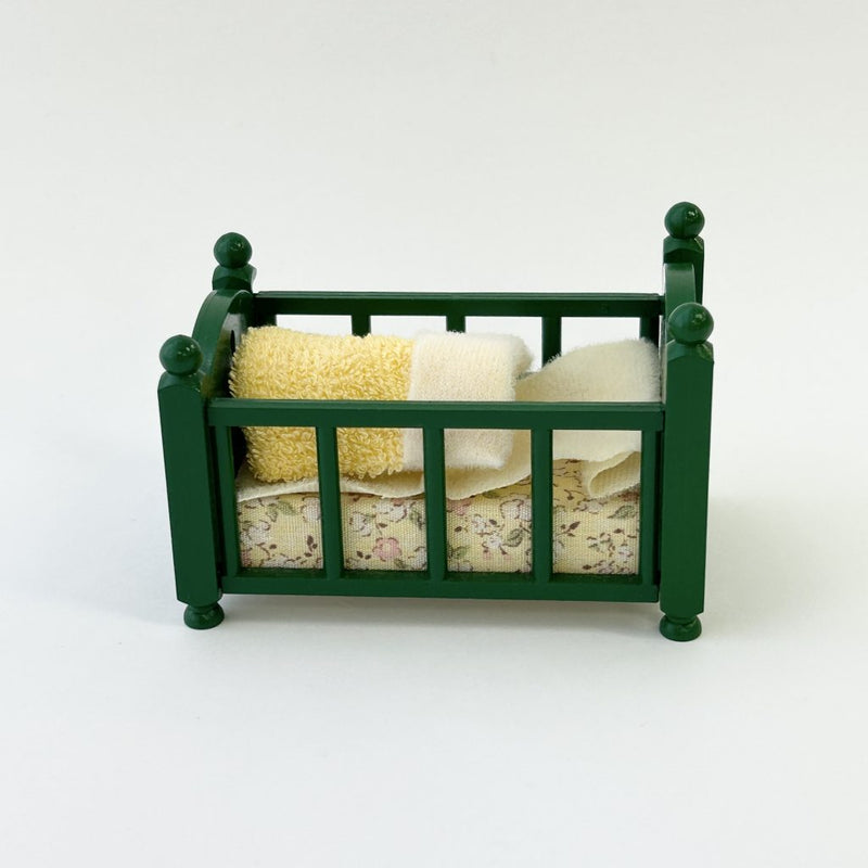 [Used] GREEN BABY BED Epoch Japan Sylvanian Families