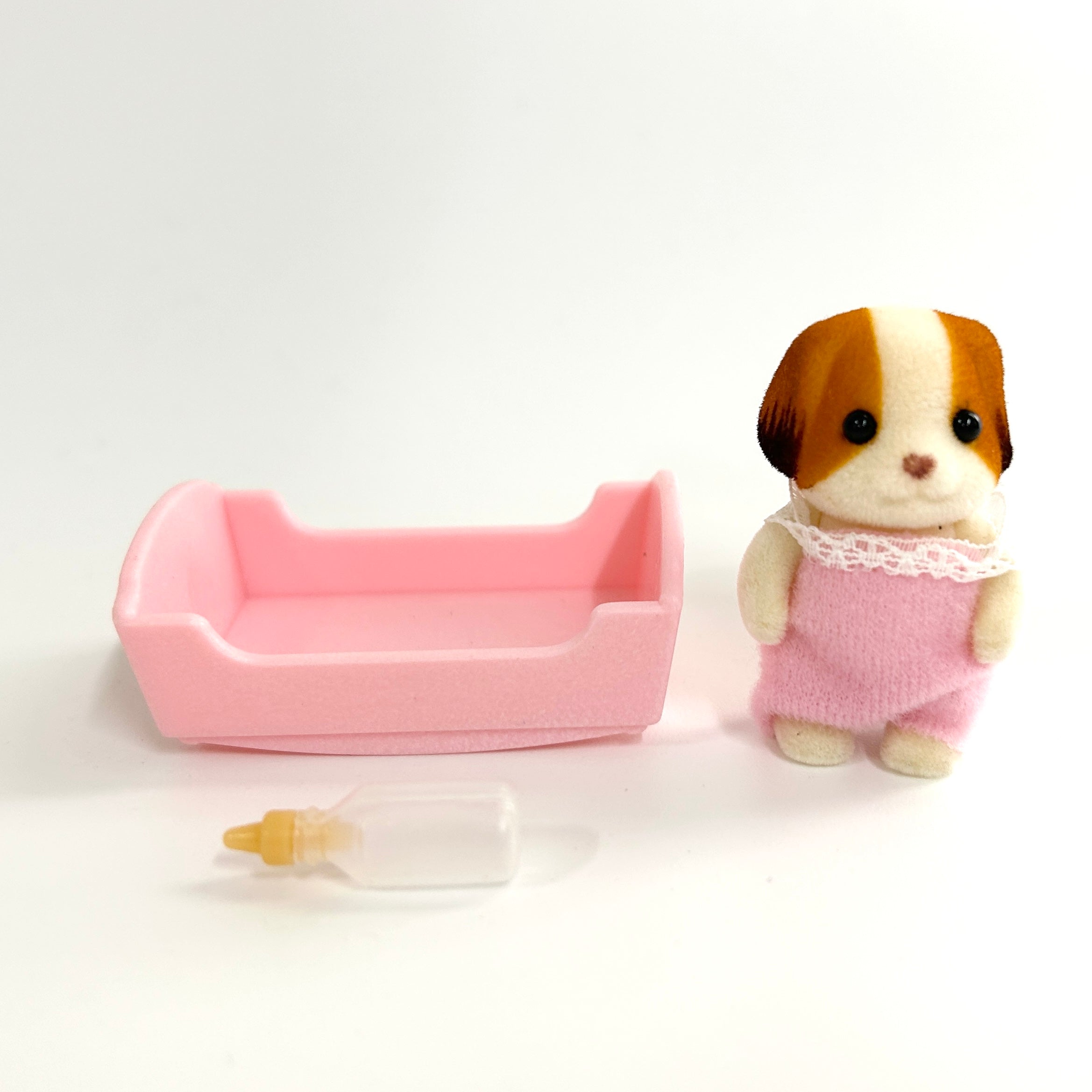 [used] Chiffon Dog Baby Pink Sylvanian Families Calico Critters